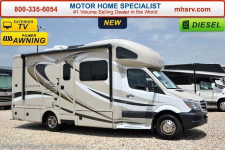 /TX 7-11-16 &lt;a href=&quot;http://www.mhsrv.com/thor-motor-coach/&quot;&gt;&lt;img src=&quot;http://www.mhsrv.com/images/sold-thor.jpg&quot; width=&quot;383&quot; height=&quot;141&quot; border=&quot;0&quot; /&gt;&lt;/a&gt;      Family Owned &amp; Operated and the #1 Volume Selling Motor Home Dealer in the World as well as the #1 Thor Motor Coach Dealer in the World. MSRP $119,063. New 2016 Thor Motor Coach Chateau Citation Sprinter Diesel. Model 24SL. This RV measures approximately 24 ft. 10in. in length &amp; features a slide-out room and a large L-shaped sofa. Optional equipment includes the beautiful HD-Max exterior, diesel generator, exterior TV, heated holding tanks and second auxiliary battery. The all new 2016 Chateau Citation Sprinter also features a turbo diesel engine, AM/FM/CD, power windows &amp; locks, keyless entry, power vent, back up camera, solid surface kitchen counter, 3-point seatbelts, driver &amp; passenger airbags, heated remote side mirrors, fiberglass running boards, spare tire, hitch, back-up monitor, roof ladder, outside shower, slide-out awning, electric step &amp; much more. For additional coach information, brochures, window sticker, videos, photos, Citation reviews, testimonials as well as additional information about Motor Home Specialist and our manufacturers&#39; please visit us at MHSRV .com or call 800-335-6054. At Motor Home Specialist we DO NOT charge any prep or orientation fees like you will find at other dealerships. All sale prices include a 200 point inspection, interior and exterior wash &amp; detail of vehicle, a thorough coach orientation with an MHS technician, an RV Starter&#39;s kit, a night stay in our delivery park featuring landscaped and covered pads with full hook-ups and much more. Free airport shuttle available with purchase for out-of-town buyers. WHY PAY MORE?... WHY SETTLE FOR LESS? &lt;object width=&quot;400&quot; height=&quot;300&quot;&gt;&lt;param name=&quot;movie&quot; value=&quot;http://www.youtube.com/v/fBpsq4hH-Ws?version=3&amp;amp;hl=en_US&quot;&gt;&lt;/param&gt;&lt;param name=&quot;allowFullScreen&quot; value=&quot;true&quot;&gt;&lt;/param&gt;&lt;param name=&quot;allowscriptaccess&quot; value=&quot;always&quot;&gt;&lt;/param&gt;&lt;embed src=&quot;http://www.youtube.com/v/fBpsq4hH-Ws?version=3&amp;amp;hl=en_US&quot; type=&quot;application/x-shockwave-flash&quot; width=&quot;400&quot; height=&quot;300&quot; allowscriptaccess=&quot;always&quot; allowfullscreen=&quot;true&quot;&gt;&lt;/embed&gt;&lt;/object&gt;