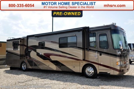 /SOLD - 7/16/15- TX
Used Four Winds RV for Sale- 2006 Four Winds Mandalay 40B with 4 slides and 51,934 miles. This RV is approximately 41 feet in length with a Caterpillar 350HP engine with side radiator, Freightliner raised rail chassis with IFS, power mirrors with heat, power pedals, 8KW Onan generator with AGS on a power slide, gas/electric water heater, 50 amp service, pass-thru storage with side swing baggage doors, exterior freezer, aluminum wheels, docking lights, bay heater, water filtration system, ladder, 10K lb. hitch, back up camera, Magnum inverter, ceramic tile floors, dual pane windows, day/night shades, convection microwave, solid surface counters, washer/dryer combo, queen size bed, 2 ducted roof A/Cs with heat pump and 2 TVs. For additional information and photos please visit Motor Home Specialist at www.MHSRV .com or call 800-335-6054.
