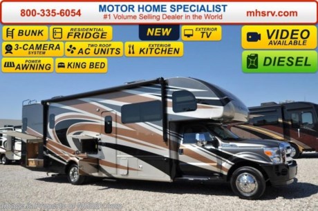 /FL 11-24-15 &lt;a href=&quot;http://www.mhsrv.com/thor-motor-coach/&quot;&gt;&lt;img src=&quot;http://www.mhsrv.com/images/sold-thor.jpg&quot; width=&quot;383&quot; height=&quot;141&quot; border=&quot;0&quot;/&gt;&lt;/a&gt;
*Family Owned &amp; Operated and the #1 Volume Selling Motor Home Dealer in the World as well as the #1 Thor Motor Coach Dealer in the World. MSRP $178,817. New 2016 Thor Motor Coach 35SB Bunk Model Super C motor home with a full wall slide. This unit is approximately 35 feet 11 inches in length and is powered by a powerful 300 HP Powerstroke 6.7L diesel engine with 660 lb. ft. of torque. It rides on a Ford F-550 XLT chassis with a 6-speed automatic transmission and boast a 10,000 lb. hitch, extreme duty 4 wheel ABS disc brakes and an electronic brake controller integrated into the dash. Options include the beautiful full body paint exterior, (2) power attic fans and dual child safety tethers. The 2016 Chateau Super C also features an exterior entertainment center, diesel generator, dual roof air conditioners, power patio awning, one-touch automatic leveling system, residential refrigerator, 30 inch over-the-range microwave, solid surface counter-top, touch screen AM/FM/CD/MP3 player, back-up monitor with side view cameras, remote heated exterior mirrors, power windows and locks, leatherette driver &amp; passenger captain&#39;s chairs, fiberglass running boards, soft touch ceilings, heavy duty ball bearing drawer guides, bedroom LCD TV, large LCD TV in the living area, inverter and heated holding tanks. For additional coach information, brochures, window sticker, videos, photos, Chateau reviews, testimonials as well as additional information about Motor Home Specialist and our manufacturers&#39; please visit us at MHSRV .com or call 800-335-6054. At Motor Home Specialist we DO NOT charge any prep or orientation fees like you will find at other dealerships. All sale prices include a 200 point inspection, interior and exterior wash &amp; detail of vehicle, a thorough coach orientation with an MHS technician, an RV Starter&#39;s kit, a night stay in our delivery park featuring landscaped and covered pads with full hook-ups and much more. Free airport shuttle available with purchase for out-of-town buyers. WHY PAY MORE?... WHY SETTLE FOR LESS?  &lt;object width=&quot;400&quot; height=&quot;300&quot;&gt;&lt;param name=&quot;movie&quot; value=&quot;//www.youtube.com/v/VZXdH99Xe00?hl=en_US&amp;amp;version=3&quot;&gt;&lt;/param&gt;&lt;param name=&quot;allowFullScreen&quot; value=&quot;true&quot;&gt;&lt;/param&gt;&lt;param name=&quot;allowscriptaccess&quot; value=&quot;always&quot;&gt;&lt;/param&gt;&lt;embed src=&quot;//www.youtube.com/v/VZXdH99Xe00?hl=en_US&amp;amp;version=3&quot; type=&quot;application/x-shockwave-flash&quot; width=&quot;400&quot; height=&quot;300&quot; allowscriptaccess=&quot;always&quot; allowfullscreen=&quot;true&quot;&gt;&lt;/embed&gt;&lt;/object&gt; 