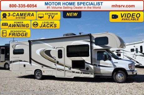 /KY 11-24-15 &lt;a href=&quot;http://www.mhsrv.com/thor-motor-coach/&quot;&gt;&lt;img src=&quot;http://www.mhsrv.com/images/sold-thor.jpg&quot; width=&quot;383&quot; height=&quot;141&quot; border=&quot;0&quot;/&gt;&lt;/a&gt;
*Receive a $1,000 VISA Gift Card with purchase from Motor Home Specialist while supplies last.  #1 Volume Selling Motor Home Dealer &amp; Thor Motor Coach Dealer in the World. &lt;iframe width=&quot;400&quot; height=&quot;300&quot; src=&quot;https://www.youtube.com/embed/VZXdH99Xe00&quot; frameborder=&quot;0&quot; allowfullscreen&gt;&lt;/iframe&gt; MSRP $111,943. New 2016 Thor Motor Coach Chateau Class C RV Model 31W with Ford E-450 chassis, Ford Triton V-10 engine &amp; 8,000 lb. trailer hitch. This unit measures approximately 32 feet 2 inches in length with a full-wall slide-out room &amp; residential stainless steel refrigerator. Options include the Premier Package which features a solid surface kitchen counter-top, roller shades, electronics power charging station, kitchen water filter system, LED ceiling lights, black tank flush, 30&quot; OTR microwave and a coach radio system with exterior speakers. Additional options include the all new HD-Max exterior color, exterior TV, leatherette sofa, child safety tether, attic fan, a 15.0 BTU A/C upgrade, spare tire kit, heated remote exterior mirrors with side cameras, power driver&#39;s seat, leatherette driver/passenger chairs, cockpit carpet mat and wood dash applique. The Chateau Class C RV has an incredible list of standard features for 2016 as well including heated tanks, power windows and locks, power patio awning with integrated LED lighting, roof ladder, in-dash media center w/DVD/CD/AM/FM &amp; Bluetooth, deluxe exterior mirrors, oven, microwave, power vent in bath, skylight above shower, 4,000 Onan generator, auto transfer switch, cab A/C, battery disconnect switch, auxiliary battery (2 aux. batteries on 31W model), gas/electric water heater and the RAPID CAMP remote system. Rapid Camp allows you to operate your slide-out room, generator, leveling jacks when applicable, power awning, selective lighting and more all from a touchscreen remote control. For additional information, brochures, and videos please visit Motor Home Specialist at  MHSRV .com or Call 800-335-6054. At Motor Home Specialist we DO NOT charge any prep or orientation fees like you will find at other dealerships. All sale prices include a 200 point inspection, interior and exterior wash &amp; detail of vehicle, a thorough coach orientation with an MHS technician, an RV Starter&#39;s kit, a night stay in our delivery park featuring landscaped and covered pads with full hook-ups and much more. Free airport shuttle available with purchase for out-of-town buyers. Read From THOUSANDS of Testimonials at MHSRV .com and See What They Had to Say About Their Experience at Motor Home Specialist. WHY PAY MORE?...... WHY SETTLE FOR LESS? 