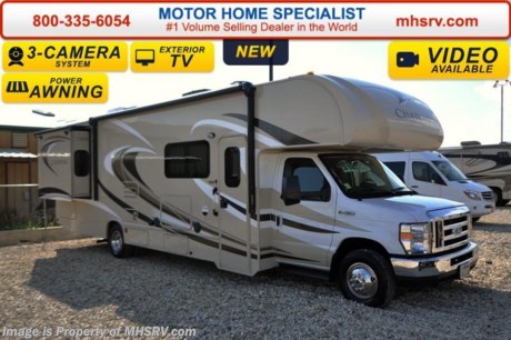 /TX 5-9-16 &lt;a href=&quot;http://www.mhsrv.com/thor-motor-coach/&quot;&gt;&lt;img src=&quot;http://www.mhsrv.com/images/sold-thor.jpg&quot; width=&quot;383&quot; height=&quot;141&quot; border=&quot;0&quot;/&gt;&lt;/a&gt;
#1 Volume Selling Motor Home Dealer &amp; Thor Motor Coach Dealer in the World. &lt;iframe width=&quot;400&quot; height=&quot;300&quot; src=&quot;https://www.youtube.com/embed/VZXdH99Xe00&quot; frameborder=&quot;0&quot; allowfullscreen&gt;&lt;/iframe&gt; MSRP $107,188. New 2016 Thor Motor Coach Chateau Class C RV Model 31L with Ford E-450 chassis, Ford Triton V-10 engine &amp; 8,000 lb. trailer hitch. This unit measures approximately 32 feet 2 inches in length with 2 slide-out rooms. Options include the Premier Package which features a solid surface kitchen counter-top, roller shades, electronics power charging station, kitchen water filter system, LED ceiling lights, black tank flush, 30&quot; OTR microwave and a coach radio system with exterior speakers. Additional options include the all new HD-Max exterior color, child safety tether, attic fan, a 15.0 BTU A/C upgrade, second auxiliary battery, spare tire kit, heated remote exterior mirrors with side cameras, power driver&#39;s seat, leatherette driver/passenger chairs, cockpit carpet mat and wood dash applique. The Chateau Class C RV has an incredible list of standard features for 2016 as well including heated tanks, power windows and locks, power patio awning with integrated LED lighting, roof ladder, in-dash media center w/DVD/CD/AM/FM &amp; Bluetooth, deluxe exterior mirrors, oven, microwave, power vent in bath, skylight above shower, 4,000 Onan generator, auto transfer switch, cab A/C, battery disconnect switch, auxiliary battery (2 aux. batteries on 31 W model), gas/electric water heater and the RAPID CAMP remote system. Rapid Camp allows you to operate your slide-out room, generator, power awning, selective lighting and more all from a touchscreen remote control. For additional information, brochures, and videos please visit Motor Home Specialist at  MHSRV .com or Call 800-335-6054. At Motor Home Specialist we DO NOT charge any prep or orientation fees like you will find at other dealerships. All sale prices include a 200 point inspection, interior and exterior wash &amp; detail of vehicle, a thorough coach orientation with an MHS technician, an RV Starter&#39;s kit, a night stay in our delivery park featuring landscaped and covered pads with full hook-ups and much more. Free airport shuttle available with purchase for out-of-town buyers. Read From THOUSANDS of Testimonials at MHSRV .com and See What They Had to Say About Their Experience at Motor Home Specialist. WHY PAY MORE?...... WHY SETTLE FOR LESS? 