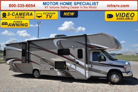 /TX 3-1-16 &lt;a href=&quot;http://www.mhsrv.com/thor-motor-coach/&quot;&gt;&lt;img src=&quot;http://www.mhsrv.com/images/sold-thor.jpg&quot; width=&quot;383&quot; height=&quot;141&quot; border=&quot;0&quot;/&gt;&lt;/a&gt;
#1 Volume Selling Motor Home Dealer &amp; Thor Motor Coach Dealer in the World. &lt;iframe width=&quot;400&quot; height=&quot;300&quot; src=&quot;https://www.youtube.com/embed/VZXdH99Xe00&quot; frameborder=&quot;0&quot; allowfullscreen&gt;&lt;/iframe&gt; MSRP $107,188. New 2016 Thor Motor Coach Four Winds Class C RV Model 31L with Ford E-450 chassis, Ford Triton V-10 engine &amp; 8,000 lb. trailer hitch. This unit measures approximately 32 feet 2 inches in length with 2 slide-out rooms. Options include the Premier Package which features a solid surface kitchen counter-top, roller shades, electronics power charging station, kitchen water filter system, LED ceiling lights, black tank flush, 30&quot; OTR microwave and a coach radio system with exterior speakers. Additional options include the all new HD-Max exterior color, child safety tether, attic fan, a 15.0 BTU A/C upgrade, second auxiliary battery, spare tire kit, heated remote exterior mirrors with side cameras, power driver&#39;s seat, leatherette driver/passenger chairs, cockpit carpet mat and wood dash applique. The Four Winds Class C RV has an incredible list of standard features for 2016 as well including heated tanks, power windows and locks, power patio awning with integrated LED lighting, roof ladder, in-dash media center w/DVD/CD/AM/FM &amp; Bluetooth, deluxe exterior mirrors, oven, microwave, power vent in bath, skylight above shower, 4,000 Onan generator, auto transfer switch, cab A/C, battery disconnect switch, auxiliary battery (2 aux. batteries on 31 W model), gas/electric water heater and the RAPID CAMP remote system. Rapid Camp allows you to operate your slide-out room, generator, power awning, selective lighting and more all from a touchscreen remote control. For additional information, brochures, and videos please visit Motor Home Specialist at  MHSRV .com or Call 800-335-6054. At Motor Home Specialist we DO NOT charge any prep or orientation fees like you will find at other dealerships. All sale prices include a 200 point inspection, interior and exterior wash &amp; detail of vehicle, a thorough coach orientation with an MHS technician, an RV Starter&#39;s kit, a night stay in our delivery park featuring landscaped and covered pads with full hook-ups and much more. Free airport shuttle available with purchase for out-of-town buyers. Read From THOUSANDS of Testimonials at MHSRV .com and See What They Had to Say About Their Experience at Motor Home Specialist. WHY PAY MORE?...... WHY SETTLE FOR LESS? 
