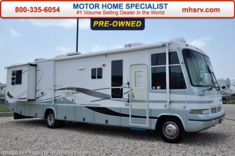 /SOLD 7/20/15 - OK
Used Damon RV for Sale- 1999 Damon Intruder 349 with 2 slides and 47,945 miles. This RV is approximately 35 feet in length with a Ford Triton V10 engine, Ford chassis, power mirrors, 4.8KW Onan generator with 242 hours, patio awning, slide-out room toppers, 50 amp service, pass-thru storage, exterior shower, gravel shield, power leveling, back up camera, convection microwave, 3 burner range with oven, solid surface counter, all in 1 bath, glass door shower with seat, 2 ducted A/Cs and much more.  For additional information and photos please visit Motor Home Specialist at www.MHSRV .com or call 800-335-6054.
