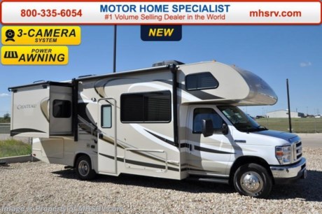/TX 1/18/16 &lt;a href=&quot;http://www.mhsrv.com/thor-motor-coach/&quot;&gt;&lt;img src=&quot;http://www.mhsrv.com/images/sold-thor.jpg&quot; width=&quot;383&quot; height=&quot;141&quot; border=&quot;0&quot;/&gt;&lt;/a&gt;
&lt;iframe width=&quot;400&quot; height=&quot;300&quot; src=&quot;https://www.youtube.com/embed/scMBAkyf1JU&quot; frameborder=&quot;0&quot; allowfullscreen&gt;&lt;/iframe&gt; The Largest 911 Emergency Inventory Reduction Sale in MHSRV History is Going on NOW! Over 1000 RVs to Choose From at 1 Location!! Offer Ends Feb. 29th, 2016. Sale Price available at MHSRV.com or call 800-335-6054. You&#39;ll be glad you did! ***   *#1 Volume Selling Motor Home Dealer in the World. MSRP $94,349. New 2016 Thor Motor Coach Chateau Class C RV Model 26A with Ford E-450 chassis, Ford Triton V-10 engine &amp; 8,000 lb. trailer hitch. This unit measures approximately 27 feet in length with a slide. Optional equipment includes the all new HD-Max exterior color, bedroom TV, convection microwave, leatherette sofa, child safety tether, upgraded A/C, exterior shower, heated holding tanks, second auxiliary battery, wheel liners, keyless cab entry, valve stem extenders, spare tire, back up monitor, heated &amp; remote exterior mirrors with side cameras, leatherette driver &amp; passenger chairs, cockpit carpet mat and wood dash applique. The Chateau Class C RV has an incredible list of standard features for 2016 as well including power windows and locks, power patio awning with integrated LED lighting, roof ladder, in-dash media center w/DVD/CD/AM/FM &amp; Bluetooth, deluxe exterior mirrors, bunk ladder, refrigerator, oven, microwave, large TV on swivel in cab-over, power vent in bath, skylight above shower, 4000 Onan generator, auto transfer switch, roof A/C, cab A/C, battery disconnect switch, auxiliary battery, gas/electric water heater and much more. For additional information, brochures, and videos please visit Motor Home Specialist at  MHSRV .com or Call 800-335-6054. At Motor Home Specialist we DO NOT charge any prep or orientation fees like you will find at other dealerships. All sale prices include a 200 point inspection, interior and exterior wash &amp; detail of vehicle, a thorough coach orientation with an MHS technician, an RV Starter&#39;s kit, a night stay in our delivery park featuring landscaped and covered pads with full hook-ups and much more. Free airport shuttle available with purchase for out-of-town buyers. Read From THOUSANDS of Testimonials at MHSRV .com and See What They Had to Say About Their Experience at Motor Home Specialist. WHY PAY MORE?...... WHY SETTLE FOR LESS? 