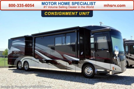 /picked up 1/23/17 Used Itasca RV for Sale- 2012 Itasca Ellipse 42QD with 3 slides and 10,920 miles. This RV is approximately 42 feet in length with a Cummins 450Hp engine, Freightliner chassis with IFS, tag axle, power mirrors with heat, GPS, power pedals, 10KW Onan generator with AGS, Aqua Hot, 50 amp power cord reel, pass-thru storage with side swing baggage doors, aluminum wheels, power water hose reel, fiberglass roof with ladder, solar panel, 15K lb. hitch, automatic leveling system, 3 camera monitoring system, exterior entertainment center, Magnum inverter, ceramic tile floors, workstation, fireplace, convection microwave, central vacuum, dishwasher, solid surface counters, residential refrigerator, glass door shower with seat, washer/dryer stack, king size bed, surround sound system, 2 ducted A/Cs, 3 LCD TVs and much more. For additional information and photos please visit Motor Home Specialist at www.MHSRV .com or call 800-335-6054.