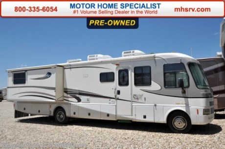 /SOLD 9/28/15 TX
Used Fleetwood RV for Sale- 2001 Fleetwood Pace Arrow 35R with 2 slides and 73,198 miles. This RV is approximately 36 feet in length with a Triton V10 engine, Ford Chassis, power mirrors with heat, 5.5 KW Onan generator, slide-out room toppers, gas/electric water heater, driver&#39;s door, hydraulic leveling system, back up camera, sofa with sleeper, booth convert to sleeper, dual pane windows, solid surface counter, all in 1 bath, glass door shower with seat, 2 ducted roof A/Cs and a LCD TV. For additional information and photos please visit Motor Home Specialist at www.MHSRV .com or call 800-335-6054.
