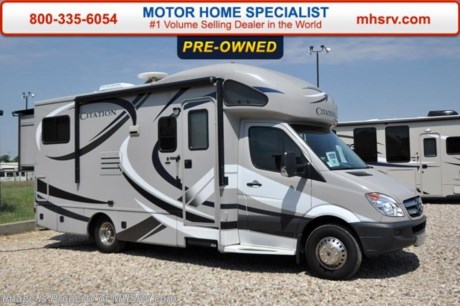 /CO 9-1-15 &lt;a href=&quot;http://www.mhsrv.com/thor-motor-coach/&quot;&gt;&lt;img src=&quot;http://www.mhsrv.com/images/sold-thor.jpg&quot; width=&quot;383&quot; height=&quot;141&quot; border=&quot;0&quot;/&gt;&lt;/a&gt;
Used Thor Motor Coach RV for Sale- 2014 Thor Motor Coach Chateau 24SR with 2 slides and 8,997 miles. This RV is approximately 24 feet in length with a Sprinter chassis, Mercedes diesel engine, power windows, power mirrors, 3.2KW Onan generator with 112 hours, power patio awning, slide-out room toppers, gas/electric water heater, side swing baggage doors, power steps, wheel simulators, LED running lights, tank heater, 5K lb. hitch, back up camera, soft touch ceilings, leather sofa with sleeper, night shades, convection microwave, 2 burner range, sink covers, solid surface counter, all in 1 bath, cab over bunk, ducted A/C, 2 LED TVs and much more. For additional information and photos please visit Motor Home Specialist at www.MHSRV .com or call 800-335-6054.