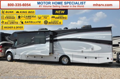 /TX 10-15-15 &lt;a href=&quot;http://www.mhsrv.com/other-rvs-for-sale/dynamax-rv/&quot;&gt;&lt;img src=&quot;http://www.mhsrv.com/images/sold-dynamax.jpg&quot; width=&quot;383&quot; height=&quot;141&quot; border=&quot;0&quot;/&gt;&lt;/a&gt;
Family Owned &amp; Operated and the #1 Volume Selling Motor Home Dealer in the World. 
&lt;object width=&quot;400&quot; height=&quot;300&quot;&gt;&lt;param name=&quot;movie&quot; value=&quot;http://www.youtube.com/v/fBpsq4hH-Ws?version=3&amp;amp;hl=en_US&quot;&gt;&lt;/param&gt;&lt;param name=&quot;allowFullScreen&quot; value=&quot;true&quot;&gt;&lt;/param&gt;&lt;param name=&quot;allowscriptaccess&quot; value=&quot;always&quot;&gt;&lt;/param&gt;&lt;embed src=&quot;http://www.youtube.com/v/fBpsq4hH-Ws?version=3&amp;amp;hl=en_US&quot; type=&quot;application/x-shockwave-flash&quot; width=&quot;400&quot; height=&quot;300&quot; allowscriptaccess=&quot;always&quot; allowfullscreen=&quot;true&quot;&gt;&lt;/embed&gt;&lt;/object&gt;
MSRP $270,534. The All New 2016 Dynamax Force 37BH Super C bunk model is approximately 39 feet 1 inch in length. The Force HD boasts a Cummins ISL 8.9 liter (350HP &amp; 1,000 ft.-lbs. of torque) engine coupled with the incredible Allison 3200 TRV transmission. A few other exciting upgrades on the Force HD include luxurious ceramic tile floors, upgraded window treatments, air ride cockpit captain chairs that swivel and color-coordinated solid surface countertops in the kitchen, bath &amp; even the bedroom nightstands. The Force HD combines the affordability of the popular Force motor home with the towing capacity of the Dynamax DX 3 so you can enjoy the best of both worlds. Optional features include dual pane tinted safety-glass windows, bunk CD/DVD players (2), Bilstein gas charged front shock absorbers and a stackable washer/dryer.  Standards include bunk beds, 8 KW Onan generator, king size bed, cab over bunk, bedroom TV, 39&quot; TV on a swivel bracket for the living area and much more. For additional coach information, brochures, window sticker, videos, photos, Force reviews &amp; testimonials as well as additional information about Motor Home Specialist and our manufacturers please visit us at MHSRV .com or call 800-335-6054. At Motor Home Specialist we DO NOT charge any prep or orientation fees like you will find at other dealerships. All sale prices include a 200 point inspection, interior &amp; exterior wash &amp; detail of vehicle, a thorough coach orientation with an MHS technician, an RV Starter&#39;s kit, a nights stay in our delivery park featuring landscaped and covered pads with full hook-ups and much more. WHY PAY MORE?... WHY SETTLE FOR LESS?