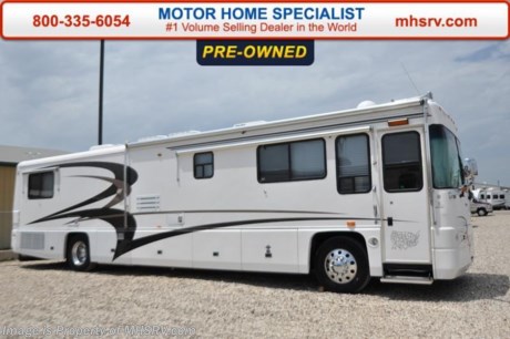 /SOLD 9/28/15 OK
Used Foretravel RV for Sale-  2001 Foretravel U295 with slide and 96,657 miles. This RV is approximately 39 feet in length with a Cummins 350HP engine, Foretravel raised rail chassis, side radiator, air brakes, power mirrors with heat, power visors, smart wheel, generator, patio and window awnings, slide-out room topper, water heater, 50 amp service, pass-thru storage, 2 full length slide-out cargo trays, half length slide-out cargo tray, aluminum wheels, water manifold, exterior shower, water hose reel, fiberglass roof with ladder, automatic leveling system, back up camera, inverter, leather booth, sofa with sleeper, dual pane windows, ceiling fan, convection microwave, 3 burner range, solid surface counter, washer/dryer combo, all in 1 bath, glass door shower with seat, 2 ducted A/Cs with heat pump, 2 TVs and much more. For additional information and photos please visit Motor Home Specialist at www.MHSRV .com or call 800-335-6054.