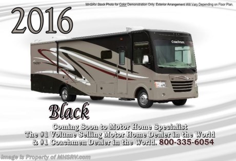 /TX 10-15-15 &lt;a href=&quot;http://www.mhsrv.com/coachmen-rv/&quot;&gt;&lt;img src=&quot;http://www.mhsrv.com/images/sold-coachmen.jpg&quot; width=&quot;383&quot; height=&quot;141&quot; border=&quot;0&quot;/&gt;&lt;/a&gt;
Family Owned &amp; Operated and the #1 Volume Selling Motor Home Dealer in the World as well as the #1 Coachmen Dealer in the World. &lt;iframe width=&quot;400&quot; height=&quot;300&quot; src=&quot;https://www.youtube.com/embed/sYHR4QtB5TY&quot; frameborder=&quot;0&quot; allowfullscreen&gt;&lt;/iframe&gt;  
MSRP $135,322 - New 2016 Coachmen Mirada Model 35KB. It measures approximately 36 feet 10 inches in length. Options include valve stem extenders, bedroom DVD player, power drop down bunk, mattress upgrade, stainless steel appliance package, frameless windows, side cameras, power heated mirrors, gas/electric water heater, exterior entertainment center, the Travel Easy Roadside Assistance and an exterior kitchen with sink refrigerator and gas grill.For additional coach information, brochure, window sticker, videos, photos, Mirada customer reviews &amp; testimonials please visit Motor Home Specialist at MHSRV .com or call 800-335-6054. At Motor Home Specialist we DO NOT charge any prep or orientation fees like you will find at other dealerships. All sale prices include a 200 point inspection, interior and exterior wash &amp; detail of vehicle, a thorough coach orientation with an MHS technician, an RV Starter&#39;s kit, a night stay in our delivery park featuring landscaped and covered pads with full hook-ups and much more. Free airport shuttle available with purchase for out-of-town buyers. WHY PAY MORE?... WHY SETTLE FOR LESS? 