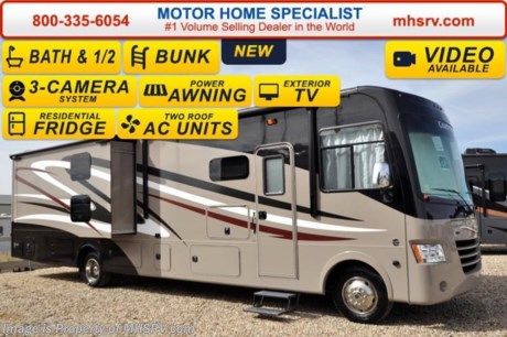 /TX 5-9-16 &lt;a href=&quot;http://www.mhsrv.com/coachmen-rv/&quot;&gt;&lt;img src=&quot;http://www.mhsrv.com/images/sold-coachmen.jpg&quot; width=&quot;383&quot; height=&quot;141&quot; border=&quot;0&quot;/&gt;&lt;/a&gt;
Family Owned &amp; Operated and the #1 Volume Selling Motor Home Dealer in the World as well as the #1 Coachmen Dealer in the World. &lt;iframe width=&quot;400&quot; height=&quot;300&quot; src=&quot;https://www.youtube.com/embed/sYHR4QtB5TY&quot; frameborder=&quot;0&quot; allowfullscreen&gt;&lt;/iframe&gt; 
MSRP $138,532 - New 2016 Coachmen Mirada Model 35BH bath &amp; 1/2 bunk model. It measures approximately 36 feet 10 inches in length. Options include the Honey Glazed Maple wood package, valve stem extensions, (2) bunk TVs, bedroom TV/DVD player, power drop down bunk, mattress upgrade, stainless steel appliance package, frameless windows, side cameras, power heated mirrors, gas/electric water heater, exterior entertainment center and the Travel Easy Roadside Assistance. Standards include a 5.5 Onan generator, ball bearing drawer guides, reclining/swivel pilot seats, power windshield shade, pass-thru storage, power patio awning, automatic leveling jacks, back up camera, tile back-splash, large bedroom TV and much more. For additional coach information, brochure, window sticker, videos, photos, Mirada customer reviews &amp; testimonials please visit Motor Home Specialist at MHSRV .com or call 800-335-6054. At Motor Home Specialist we DO NOT charge any prep or orientation fees like you will find at other dealerships. All sale prices include a 200 point inspection, interior and exterior wash &amp; detail of vehicle, a thorough coach orientation with an MHS technician, an RV Starter&#39;s kit, a night stay in our delivery park featuring landscaped and covered pads with full hook-ups and much more. Free airport shuttle available with purchase for out-of-town buyers. WHY PAY MORE?... WHY SETTLE FOR LESS? 