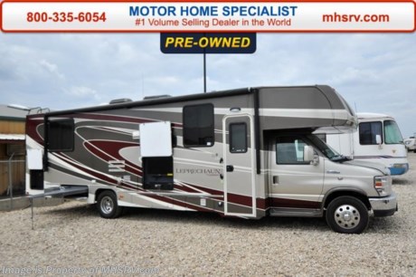 /SOLD 9/28/15 LA
Used Coachmen RV for Sale- 2015 Coachmen Leprechaun 319DS with 2 slides and 2,147 miles. This RV is approximately 32 feet 11 inches in length with 2 slides, a Ford 6.8L engine, Ford chassis, power mirrors with heat, power windows and locks, 4KW Onan generator, power patio awning, slide-out room toppers, gas/electric water heater, aluminum wheels, Ride-Rite Air Assist, LED running lights, tank heater, exterior shower, roof ladder, 7.5K lb. hitch, exterior entertainment center, 3 camera monitoring system, leather sofa, booth converts to sleeper, night shades, fireplace, convection microwave, 3 burner range with oven, sink covers, glass door shower, cab over bunk, exterior entertainment center, ducted A/C, 3 LCD TVs and much more.  For additional information and photos please visit Motor Home Specialist at www.MHSRV .com or call 800-335-6054.