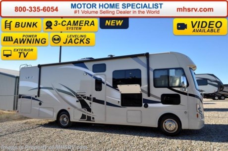 /TX 4/26/16 &lt;a href=&quot;http://www.mhsrv.com/thor-motor-coach/&quot;&gt;&lt;img src=&quot;http://www.mhsrv.com/images/sold-thor.jpg&quot; width=&quot;383&quot; height=&quot;141&quot; border=&quot;0&quot;/&gt;&lt;/a&gt;
*Family Owned &amp; Operated and the #1 Volume Selling Motor Home Dealer in the World as well as the #1 Thor Motor Coach Dealer in the World.
&lt;object width=&quot;400&quot; height=&quot;300&quot;&gt;&lt;param name=&quot;movie&quot; value=&quot;http://www.youtube.com/v/fBpsq4hH-Ws?version=3&amp;amp;hl=en_US&quot;&gt;&lt;/param&gt;&lt;param name=&quot;allowFullScreen&quot; value=&quot;true&quot;&gt;&lt;/param&gt;&lt;param name=&quot;allowscriptaccess&quot; value=&quot;always&quot;&gt;&lt;/param&gt;&lt;embed src=&quot;http://www.youtube.com/v/fBpsq4hH-Ws?version=3&amp;amp;hl=en_US&quot; type=&quot;application/x-shockwave-flash&quot; width=&quot;400&quot; height=&quot;300&quot; allowscriptaccess=&quot;always&quot; allowfullscreen=&quot;true&quot;&gt;&lt;/embed&gt;&lt;/object&gt; 
MSRP $119,388. New 2016 Thor Motor Coach A.C.E. Model EVO 30.2. The A.C.E. is the class A &amp; C Evolution. It Combines many of the most popular features of a class A motor home and a class C motor home to make something truly unique to the RV industry. This unit measures approximately 31 feet 4 inches in length featuring a full wall driver&#39;s side slide and bunk beds. Optional equipment includes beautiful HD-Max exterior, bedroom TV, (2) 12V attic fans, upgraded 15.0 BTU A/C, a second auxiliary battery and an exterior TV. The A.C.E. also features a Ford Triton V-10 engine, frameless windows, power charging station, drop down overhead bunk, power side mirrors with integrated side view cameras, hydraulic leveling jacks, a mud-room, roof ladder, 4000 Onan Micro-Quiet generator, electric patio awning with integrated LED lights, AM/FM/CD, reclining swivel leatherette captain&#39;s chairs, stainless steel wheel liners, hitch, systems control center, valve stem extenders, refrigerator, microwave, water heater, one-piece windshield with &quot;20/20 vision&quot; front cap that helps eliminate heat and sunlight from getting into the drivers vision, floor level cockpit window for better visibility while turning, a &quot;below floor&quot; furnace and water heater helping keep the noise to an absolute minimum and the exhaust away from the kids and pets, cockpit mirrors, slide-out workstation in the dash and much more.  For additional coach information, brochures, window sticker, videos, photos, A.C.E. reviews &amp; testimonials as well as additional information about Motor Home Specialist and our manufacturers please visit us at MHSRV .com or call 800-335-6054. At Motor Home Specialist we DO NOT charge any prep or orientation fees like you will find at other dealerships. All sale prices include a 200 point inspection, interior &amp; exterior wash &amp; detail of vehicle, a thorough coach orientation with an MHS technician, an RV Starter&#39;s kit, a nights stay in our delivery park featuring landscaped and covered pads with full hook-ups and much more. WHY PAY MORE?... WHY SETTLE FOR LESS?
