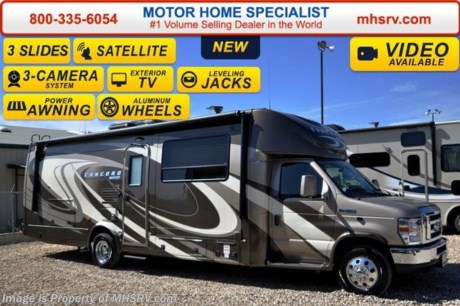 /TX 7/11/16 &lt;a href=&quot;http://www.mhsrv.com/coachmen-rv/&quot;&gt;&lt;img src=&quot;http://www.mhsrv.com/images/sold-coachmen.jpg&quot; width=&quot;383&quot; height=&quot;141&quot; border=&quot;0&quot; /&gt;&lt;/a&gt;    Family Owned &amp; Operated and the #1 Volume Selling Motor Home Dealer in the World as well as the #1 Coachmen Dealer in the World. &lt;object width=&quot;400&quot; height=&quot;300&quot;&gt;&lt;param name=&quot;movie&quot; value=&quot;//www.youtube.com/v/tu63TyI-F-A?hl=en_US&amp;amp;version=3&quot;&gt;&lt;/param&gt;&lt;param name=&quot;allowFullScreen&quot; value=&quot;true&quot;&gt;&lt;/param&gt;&lt;param name=&quot;allowscriptaccess&quot; value=&quot;always&quot;&gt;&lt;/param&gt;&lt;embed src=&quot;//www.youtube.com/v/tu63TyI-F-A?hl=en_US&amp;amp;version=3&quot; type=&quot;application/x-shockwave-flash&quot; width=&quot;400&quot; height=&quot;300&quot; allowscriptaccess=&quot;always&quot; allowfullscreen=&quot;true&quot;&gt;&lt;/embed&gt;&lt;/object&gt; MSRP $132,284. New 2016 Coachmen Concord 300TS Banner Edition W/3 Slide-out rooms. This luxury Class B+ RV measures approximately 31 ft. Optional equipment includes removable carpet set, bedroom power vent, hydraulic leveling jacks, aluminum wheels, driver&#39;s and passenger&#39;s swivel front seats, exterior privacy windshield shade, cockpit table, bedroom TV &amp; DVD, King Tailgater Automatic Satellite System w/Dish Receiver, outside entertainment center, second battery, 3-camera monitoring system, 15,000 BTU roof A/C and heat pump upgrade, heated tanks and upper gate valves and the Banner Package which includes fiberglass running boards and fender skirts, LED interior lighting, LED exterior lighting, 4.0 Onan generator, 32 inch TV and DVD player, Bluetooth radio, power awning, power tower, heated and remote exterior mirrors, power step, slide-out awning and 5,000 lb. hitch. A few standard features include the Ford E-450 super duty chassis, Ride-Rite air assist suspension system, exterior speakers &amp; the Azdel super light composite sidewalls. For additional coach information, brochures, window sticker, videos, photos, Concord reviews &amp; testimonials as well as additional information about Motor Home Specialist and our manufacturers&#39; please visit us at MHSRV .com or call 800-335-6054. At Motor Home Specialist we DO NOT charge any prep or orientation fees like you will find at other dealerships. All sale prices include a 200 point inspection, interior &amp; exterior wash &amp; detail of vehicle, a thorough coach orientation with an MHS technician, an RV Starter&#39;s kit, a nights stay in our delivery park featuring landscaped and covered pads with full hook-ups and much more. Free airport shuttle available with purchase for out-of-town buyers. WHY PAY MORE?... WHY SETTLE FOR LESS?