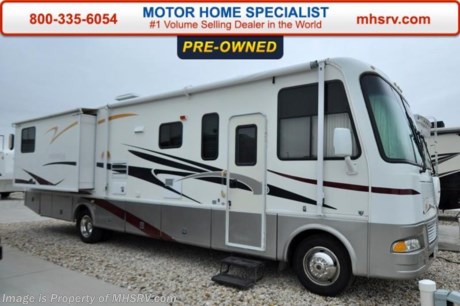 /SOLD 9/28/15 FL
Used Damon RV for Sale- 2007 Damon Daybreak 3274 with 2 slides and 28,494 miles. This RV is approximately 34 feet 7 inches in length with a Ford Triton V10 engine, Ford chassis, power mirrors with heat, 5.5KW Onan generator with 582 hours, patio awning, slide-out room toppers, water heater, 50 amp service, pass-thru storage, exterior shower, 5K lb. hitch, automatic leveling system, back up camera, sofa with sleeper, booth converts to sleeper, day/night shades, microwave, 3 burner range with oven, refrigerator, all in 1 bath, glass door shower, 2 ducted A/Cs, 2 A/Cs and much more. For additional information and photos please visit Motor Home Specialist at www.MHSRV .com or call 800-335-6054.