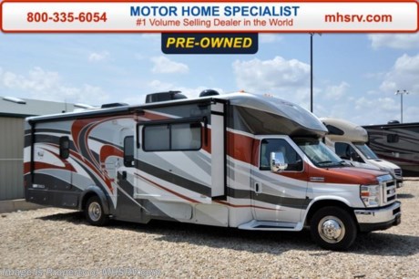 /SOLD 9/28/15 VA
Used Itasca RV for Sale- 2013 Itasca Cambria 30C with 3 slides and only 9,572 miles. This RV is approximately 31 feet in length with a Ford 6.8L engine, Ford chassis, power mirrors with heat, power windows and locks, 4KW Onan generator with 34 hours, power patio awnings, slide-out room toppers, gas/electric water heater, pass-thru storage, LED running lights, water filtration system, 5K lb. hitch, automatic leveling system, 3 cam monitoring system, exterior entertainment center, inverter, sofa with power jack knife sleeper, booth converts to sleeper, dual pane windows, solar/black-out shades, convection microwave, 3 burner range, refrigerator, glass door shower, ducted A/C, 3 flat panel TVs and much more. For additional information and photos please visit Motor Home Specialist at www.MHSRV .com or call 800-335-6054.