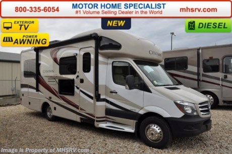 /TX 02/15/16 &lt;a href=&quot;http://www.mhsrv.com/thor-motor-coach/&quot;&gt;&lt;img src=&quot;http://www.mhsrv.com/images/sold-thor.jpg&quot; width=&quot;383&quot; height=&quot;141&quot; border=&quot;0&quot;/&gt;&lt;/a&gt;
&lt;iframe width=&quot;400&quot; height=&quot;300&quot; src=&quot;https://www.youtube.com/embed/scMBAkyf1JU&quot; frameborder=&quot;0&quot; allowfullscreen&gt;&lt;/iframe&gt; The Largest 911 Emergency Inventory Reduction Sale in MHSRV History is Going on NOW! Over 1000 RVs to Choose From at 1 Location!! Offer Ends Feb. 29th, 2016. Sale Price available at MHSRV.com or call 800-335-6054. You&#39;ll be glad you did! ***   *Family Owned &amp; Operated and the #1 Volume Selling Motor Home Dealer in the World as well as the #1 Thor Motor Coach Dealer in the World. MSRP $123,865. New 2016 Thor Motor Coach Chateau Citation Sprinter Diesel. Model 24ST. This RV measures approximately 25ft. 9in. in length &amp; features a slide-out room and 2 beds that can convert to a king size. Optional equipment includes the beautiful HD-Max exterior, diesel generator, power vent, 13.5 low profile A/C with heat pump, exterior TV, bedroom TV, leatherette theater seats and second auxiliary battery. The all new 2016 Chateau Citation Sprinter also features a turbo diesel engine, AM/FM/CD, power windows &amp; locks, keyless entry, power vent, back up camera, solid surface kitchen counter, 3-point seat belts, driver &amp; passenger airbags, heated remote side mirrors, fiberglass running boards, spare tire, hitch, back-up monitor, roof ladder, outside shower, slide-out awning, electric step &amp; much more. For additional coach information, brochures, window sticker, videos, photos, Citation reviews, testimonials as well as additional information about Motor Home Specialist and our manufacturers&#39; please visit us at MHSRV .com or call 800-335-6054. At Motor Home Specialist we DO NOT charge any prep or orientation fees like you will find at other dealerships. All sale prices include a 200 point inspection, interior and exterior wash &amp; detail of vehicle, a thorough coach orientation with an MHS technician, an RV Starter&#39;s kit, a night stay in our delivery park featuring landscaped and covered pads with full hook-ups and much more. Free airport shuttle available with purchase for out-of-town buyers. WHY PAY MORE?... WHY SETTLE FOR LESS? &lt;object width=&quot;400&quot; height=&quot;300&quot;&gt;&lt;param name=&quot;movie&quot; value=&quot;http://www.youtube.com/v/fBpsq4hH-Ws?version=3&amp;amp;hl=en_US&quot;&gt;&lt;/param&gt;&lt;param name=&quot;allowFullScreen&quot; value=&quot;true&quot;&gt;&lt;/param&gt;&lt;param name=&quot;allowscriptaccess&quot; value=&quot;always&quot;&gt;&lt;/param&gt;&lt;embed src=&quot;http://www.youtube.com/v/fBpsq4hH-Ws?version=3&amp;amp;hl=en_US&quot; type=&quot;application/x-shockwave-flash&quot; width=&quot;400&quot; height=&quot;300&quot; allowscriptaccess=&quot;always&quot; allowfullscreen=&quot;true&quot;&gt;&lt;/embed&gt;&lt;/object&gt;