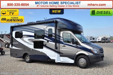 /OR 6/28/16 &lt;a href=&quot;http://www.mhsrv.com/thor-motor-coach/&quot;&gt;&lt;img src=&quot;http://www.mhsrv.com/images/sold-thor.jpg&quot; width=&quot;383&quot; height=&quot;141&quot; border=&quot;0&quot; /&gt;&lt;/a&gt;   *Family Owned &amp; Operated and the #1 Volume Selling Motor Home Dealer in the World as well as the #1 Thor Motor Coach Dealer in the World. MSRP $127,293. New 2016 Thor Motor Coach Chateau Citation Diesel. Model 24SA. This RV measures approximately 24 ft. 6 in. in length &amp; features a slide-out room. Optional equipment includes the beautiful full body paint exterior, child safety tether, 13.5 low profile A/C with heat pump, exterior TV, bedroom TV, Onan diesel generator, holding tanks with heat pads and second auxiliary battery. The all new 2016 Chateau Citation Sprinter also features a turbo diesel engine, AM/FM/CD, power windows &amp; locks, keyless entry, power vent, back up camera, solid surface kitchen counter, 3-point seat belts, driver &amp; passenger airbags, heated remote side mirrors, fiberglass running boards, spare tire, hitch, back-up monitor, roof ladder, outside shower, slide-out awning, electric step &amp; much more. For additional coach information, brochures, window sticker, videos, photos, Siesta reviews, testimonials as well as additional information about Motor Home Specialist and our manufacturers&#39; please visit us at MHSRV .com or call 800-335-6054. At Motor Home Specialist we DO NOT charge any prep or orientation fees like you will find at other dealerships. All sale prices include a 200 point inspection, interior and exterior wash &amp; detail of vehicle, a thorough coach orientation with an MHS technician, an RV Starter&#39;s kit, a night stay in our delivery park featuring landscaped and covered pads with full hook-ups and much more. Free airport shuttle available with purchase for out-of-town buyers. WHY PAY MORE?... WHY SETTLE FOR LESS? 