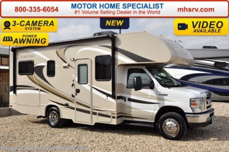 /SOLD 5/6/16 
#1 Volume Selling Motor Home Dealer in the World. MSRP $86,953. New 2016 Thor Motor Coach Chateau Class C RV Model 23U with Ford E-450 chassis, Ford Triton V-10 engine &amp; 8,000 lb. trailer hitch. This unit measures approximately 24 feet 10 inches in length. Optional equipment includes the all new HD-Max exterior color, convection microwave, child safety tether, upgraded A/C, exterior shower, heated holding tanks, second auxiliary battery, wheel liners, keyless cab entry, valve stem extenders, spare tire, back up monitor, heated &amp; remote exterior mirrors with side cameras, leatherette driver &amp; passenger chairs, cockpit carpet mat and wood dash applique. The Chateau Class C RV has an incredible list of standard features for 2016 as well including Mega exterior storage, power windows and locks, power patio awning with integrated LED lighting, roof ladder, in-dash media center w/DVD/CD/AM/FM &amp; Bluetooth, deluxe exterior mirrors, bunk ladder, refrigerator, microwave, flip-up counter-top extension, large TV on swivel in cab-over, power vent in bath, skylight above shower, 4000 Onan generator, auto transfer switch, roof A/C, cab A/C, battery disconnect switch, auxiliary battery, gas/electric water heater and much more. For additional information, brochures, and videos please visit Motor Home Specialist at  MHSRV .com or Call 800-335-6054. At Motor Home Specialist we DO NOT charge any prep or orientation fees like you will find at other dealerships. All sale prices include a 200 point inspection, interior and exterior wash &amp; detail of vehicle, a thorough coach orientation with an MHS technician, an RV Starter&#39;s kit, a night stay in our delivery park featuring landscaped and covered pads with full hook-ups and much more. Free airport shuttle available with purchase for out-of-town buyers. Read From THOUSANDS of Testimonials at MHSRV .com and See What They Had to Say About Their Experience at Motor Home Specialist. WHY PAY MORE?...... WHY SETTLE FOR LESS? 