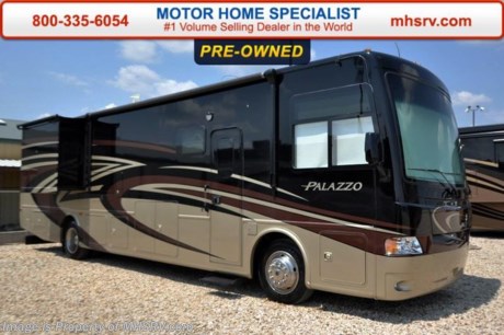 /IA 11-5-15 &lt;a href=&quot;http://www.mhsrv.com/thor-motor-coach/&quot;&gt;&lt;img src=&quot;http://www.mhsrv.com/images/sold-thor.jpg&quot; width=&quot;383&quot; height=&quot;141&quot; border=&quot;0&quot;/&gt;&lt;/a&gt;
Used 2015 Thor Motor Coach Palazzo Diesel Pusher. Model 36.1 bath &amp; 1/2. This Diesel Pusher RV features (2) slide-out rooms including a driver&#39;s side full wall slide, Dream Dinette, exterior LCD TV, invisible front paint protection, front electric drop-down over head bunk, 340 HP Cummins diesel engine with 700 lbs. of torque, Freightliner XC chassis, 6000 Onan diesel generator with AGS, power driver&#39;s seat, inverter, LCD TV/DVD, residential refrigerator, solid surface countertops, (2) ducted roof A/C units, 3-camera monitoring system, one piece windshield, fiberglass storage compartments, fully automatic hydraulic leveling system, automatic entry step, electric patio awning with integrated LED lighting and much more.  For additional information and photos please visit Motor Home Specialist at www.MHSRV .com or call 800-335-6054.