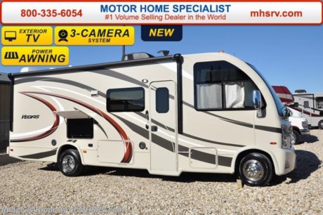 /TX 4-11-16 &lt;a href=&quot;http://www.mhsrv.com/thor-motor-coach/&quot;&gt;&lt;img src=&quot;http://www.mhsrv.com/images/sold-thor.jpg&quot; width=&quot;383&quot; height=&quot;141&quot; border=&quot;0&quot;/&gt;&lt;/a&gt;
*Family Owned &amp; Operated and the #1 Volume Selling Motor Home Dealer in the World as well as the #1 Thor Motor Coach Dealer in the World.  &lt;iframe width=&quot;400&quot; height=&quot;300&quot; src=&quot;https://www.youtube.com/embed/M6f0nvJ2zi0&quot; frameborder=&quot;0&quot; allowfullscreen&gt;&lt;/iframe&gt; Thor Motor Coach has done it again with the world&#39;s first RUV! (Recreational Utility Vehicle)  Vegas RUV Model 25.3 with Slide-Out Room! MSRP $105,094. The Vegas combines Style, Function, Affordability &amp; Innovation like no other RV available in the industry today! It is powered by a Ford Triton V-10 engine and built on the Ford E-450 Super Duty chassis providing a lower center of gravity and ease of drivability normally found only in a class C RV, but now available in this mini class A motorhome measuring approximately 26 ft. 6 inches. Taking superior drivability even one step further, the Vegas will also feature something normally only found in a high-end luxury diesel pusher motor coach... an Independent Front Suspension system! With a style all its own the Vegas will provide superior handling and fuel economy and appeal to couples &amp; family RVers as well. You will also find another full size power drop down bunk above the cockpit, Dream Dinette, slide, flip-up countertop, spacious living room and even pass-through exterior storage. Optional equipment includes the HD-Max colored sidewalls and graphics, 3 burner range with oven, bedroom TV, exterior TV, (2) attic fans, an upgraded 15.0 BTU A/C, heated holding tanks and a second auxiliary battery. You will also be pleased to find a host of feature appointments that include tinted and frameless windows, a power patio awning with LED lights, convection microwave (N/A with oven option), 3 burner cooktop, living room TV, LED ceiling lights, Onan 4000 generator, gas/electric water heater, power and heated mirrors with integrated side-view cameras, back-up camera, 8,000lb. trailer hitch, cabinet doors with designer door fronts and a spacious cockpit design with unparalleled visibility as well as a fold out map/laptop table and an additional cab table that can easily be stored when traveling.  For additional coach information, brochures, window sticker, videos, photos, Vegas reviews, testimonials as well as additional information about Motor Home Specialist and our manufacturers&#39; please visit us at MHSRV .com or call 800-335-6054. At Motor Home Specialist we DO NOT charge any prep or orientation fees like you will find at other dealerships. All sale prices include a 200 point inspection, interior and exterior wash &amp; detail of vehicle, a thorough coach orientation with an MHS technician, an RV Starter&#39;s kit, a night stay in our delivery park featuring landscaped and covered pads with full hook-ups and much more. Free airport shuttle available with purchase for out-of-town buyers. WHY PAY MORE?... WHY SETTLE FOR LESS? 