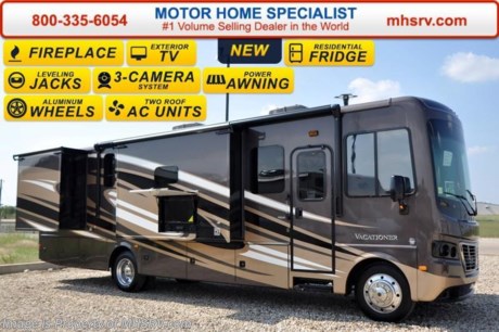 /AZ &lt;a href=&quot;http://www.mhsrv.com/holiday-rambler-rv/&quot;&gt;&lt;img src=&quot;http://www.mhsrv.com/images/sold-holidayrambler.jpg&quot; width=&quot;383&quot; height=&quot;141&quot; border=&quot;0&quot;/&gt;&lt;/a&gt;Family Owned &amp; Operated and the #1 Volume Selling Motor Home Dealer in the World.  
&lt;object width=&quot;400&quot; height=&quot;300&quot;&gt;&lt;param name=&quot;movie&quot; value=&quot;http://www.youtube.com/v/fBpsq4hH-Ws?version=3&amp;amp;hl=en_US&quot;&gt;&lt;/param&gt;&lt;param name=&quot;allowFullScreen&quot; value=&quot;true&quot;&gt;&lt;/param&gt;&lt;param name=&quot;allowscriptaccess&quot; value=&quot;always&quot;&gt;&lt;/param&gt;&lt;embed src=&quot;http://www.youtube.com/v/fBpsq4hH-Ws?version=3&amp;amp;hl=en_US&quot; type=&quot;application/x-shockwave-flash&quot; width=&quot;400&quot; height=&quot;300&quot; allowscriptaccess=&quot;always&quot; allowfullscreen=&quot;true&quot;&gt;&lt;/embed&gt;&lt;/object&gt; 
MSRP $145,827. New 2016 Holiday Rambler Vacationer Model 34ST model. This Class A motorhome features (3) slide-out rooms, powerful Ford 6.8L engine, side hinged luggage doors, automatic leveling jacks, remote mirrors with cameras, residential style refrigerator, solid surface galley top, convection microwave, water filtration system, dual roof A/Cs with solar panel, 50 amp service and a 5.5KW generator. Options include the beautiful full body paint exterior, 3 burner range, fireplace, sofa bed with air mattress, livingroom A/C with heat pump, neutral loss protection and a memory foam mattress. For additional coach information, brochures, window sticker, videos, photos, Vacationer reviews &amp; testimonials as well as additional information about Motor Home Specialist and our manufacturers please visit us at MHSRV .com or call 800-335-6054. At Motor Home Specialist we DO NOT charge any prep or orientation fees like you will find at other dealerships. All sale prices include a 200 point inspection, interior &amp; exterior wash &amp; detail of vehicle, a thorough coach orientation with an MHS technician, an RV Starter&#39;s kit, a nights stay in our delivery park featuring landscaped and covered pads with full hook-ups and much more. WHY PAY MORE?... WHY SETTLE FOR LESS?