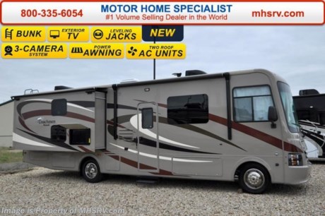 /OK 8-15-16 &lt;a href=&quot;http://www.mhsrv.com/coachmen-rv/&quot;&gt;&lt;img src=&quot;http://www.mhsrv.com/images/sold-coachmen.jpg&quot; width=&quot;383&quot; height=&quot;141&quot; border=&quot;0&quot; /&gt;&lt;/a&gt;     Special offer from Motor Home Specialist Ends September 15th, 2016.   Family Owned &amp; Operated and the #1 Volume Selling Motor Home Dealer in the World as well as the #1 Coachmen Dealer in the World. MSRP $119,662. The All New 2016 Coachmen Pursuit 33BHP. This new Class A bunk house motor home is approximately 33 feet in length  with two slides, a Ford V-10 engine and Ford chassis. Options include the Taupe exterior, Honey Glazed Maple wood package, bedroom TV, side cameras, frameless windows, power heated mirrors, valve stem extensions, pleated day/night shades, 5.5KW Onan generator, 50 amp power, 2nd A/C, automatic levelers, exterior entertainment center, bunk TVs and the Travel Easy Roadside Assistance program. Each Pursuit comes standard with a power drop down overhead bunk, ball bearing drawer guides, hardwood cabinet doors, cockpit table, 32&quot; TV with DVD player, mudroom, pantry, pull-out pantry with counter top, power bath vent, skylight, double coach battery, heated holding tank, cruise control, back up monitor, power entrance step, power patio awning, 5,000 lb. towing hitch with 7-way plug, roof ladder and much more.  For additional coach information, brochures, window sticker, videos, photos, Pursuit RV reviews, testimonials as well as additional information about Motor Home Specialist and our manufacturers&#39; please visit us at MHSRV .com or call 800-335-6054. At Motor Home Specialist we DO NOT charge any prep or orientation fees like you will find at other dealerships. All sale prices include a 200 point inspection, interior and exterior wash &amp; detail of vehicle, a thorough coach orientation with an MHSRV technician, an RV Starter&#39;s kit, a night stay in our delivery park featuring landscaped and covered pads with full hook-ups and much more. Free airport shuttle available with purchase for out-of-town buyers. WHY PAY MORE?... WHY SETTLE FOR LESS? 