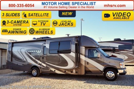 /CO 8-15-16 &lt;a href=&quot;http://www.mhsrv.com/coachmen-rv/&quot;&gt;&lt;img src=&quot;http://www.mhsrv.com/images/sold-coachmen.jpg&quot; width=&quot;383&quot; height=&quot;141&quot; border=&quot;0&quot; /&gt;&lt;/a&gt;    Family Owned &amp; Operated and the #1 Volume Selling Motor Home Dealer in the World as well as the #1 Coachmen Dealer in the World. &lt;object width=&quot;400&quot; height=&quot;300&quot;&gt;&lt;param name=&quot;movie&quot; value=&quot;//www.youtube.com/v/tu63TyI-F-A?hl=en_US&amp;amp;version=3&quot;&gt;&lt;/param&gt;&lt;param name=&quot;allowFullScreen&quot; value=&quot;true&quot;&gt;&lt;/param&gt;&lt;param name=&quot;allowscriptaccess&quot; value=&quot;always&quot;&gt;&lt;/param&gt;&lt;embed src=&quot;//www.youtube.com/v/tu63TyI-F-A?hl=en_US&amp;amp;version=3&quot; type=&quot;application/x-shockwave-flash&quot; width=&quot;400&quot; height=&quot;300&quot; allowscriptaccess=&quot;always&quot; allowfullscreen=&quot;true&quot;&gt;&lt;/embed&gt;&lt;/object&gt; MSRP $132,284. New 2016 Coachmen Concord 300TS Banner Edition W/3 Slide-out rooms. This luxury Class B+ RV measures approximately 31 ft. Optional equipment includes removable carpet set, bedroom power vent, hydraulic leveling jacks, aluminum wheels, driver&#39;s and passenger&#39;s swivel front seats, exterior privacy windshield shade, cockpit table, bedroom TV &amp; DVD, King Tailgater Automatic Satellite System w/Dish Receiver, outside entertainment center, second battery, 3-camera monitoring system, 15,000 BTU roof A/C and heat pump upgrade, heated tanks and upper gate valves and the Banner Package which includes fiberglass running boards and fender skirts, LED interior lighting, LED exterior lighting, 4.0 Onan generator, 32 inch TV and DVD player, Bluetooth radio, power awning, power tower, heated and remote exterior mirrors, power step, slide-out awning and 5,000 lb. hitch. A few standard features include the Ford E-450 super duty chassis, Ride-Rite air assist suspension system, exterior speakers &amp; the Azdel super light composite sidewalls. For additional coach information, brochures, window sticker, videos, photos, Concord reviews &amp; testimonials as well as additional information about Motor Home Specialist and our manufacturers&#39; please visit us at MHSRV .com or call 800-335-6054. At Motor Home Specialist we DO NOT charge any prep or orientation fees like you will find at other dealerships. All sale prices include a 200 point inspection, interior &amp; exterior wash &amp; detail of vehicle, a thorough coach orientation with an MHS technician, an RV Starter&#39;s kit, a nights stay in our delivery park featuring landscaped and covered pads with full hook-ups and much more. Free airport shuttle available with purchase for out-of-town buyers. WHY PAY MORE?... WHY SETTLE FOR LESS?