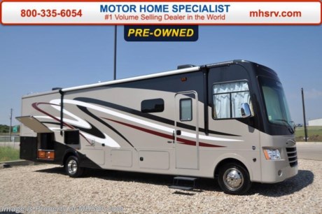 /TX 12/11/15 &lt;a href=&quot;http://www.mhsrv.com/coachmen-rv/&quot;&gt;&lt;img src=&quot;http://www.mhsrv.com/images/sold-coachmen.jpg&quot; width=&quot;383&quot; height=&quot;141&quot; border=&quot;0&quot;/&gt;&lt;/a
Used 2016 Coachmen Mirada Model 35KB measures approximately 36 feet 10 inches in length with valve stem extensions, bedroom TV/DVD player, exterior kitchen, power drop down bunk, residential vinyl floor, mattress upgrade, stainless steel appliance package, frameless windows, side cameras, power heated mirrors, gas/electric water heater, exterior entertainment center, 5.5 Onan generator, ball bearing drawer guides, reclining/swivel pilot seats, power windshield shade, pass-thru storage, power patio awning, automatic leveling jacks, back up camera, ceramic tile back-splash, large bedroom TV and much more. For additional information and photos please visit Motor Home Specialist at www.MHSRV .com or call 800-335-6054.