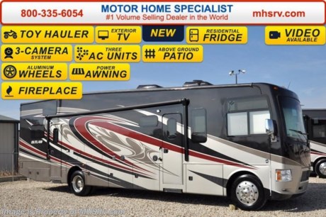 /TX 3-1-16 &lt;a href=&quot;http://www.mhsrv.com/thor-motor-coach/&quot;&gt;&lt;img src=&quot;http://www.mhsrv.com/images/sold-thor.jpg&quot; width=&quot;383&quot; height=&quot;141&quot; border=&quot;0&quot;/&gt;&lt;/a&gt;
*Family Owned &amp; Operated and the #1 Volume Selling Motor Home Dealer in the World as well as the #1 Thor Motor Coach Dealer in the World. &lt;object width=&quot;400&quot; height=&quot;300&quot;&gt;&lt;param name=&quot;movie&quot; value=&quot;http://www.youtube.com/v/fBpsq4hH-Ws?version=3&amp;amp;hl=en_US&quot;&gt;&lt;/param&gt;&lt;param name=&quot;allowFullScreen&quot; value=&quot;true&quot;&gt;&lt;/param&gt;&lt;param name=&quot;allowscriptaccess&quot; value=&quot;always&quot;&gt;&lt;/param&gt;&lt;embed src=&quot;http://www.youtube.com/v/fBpsq4hH-Ws?version=3&amp;amp;hl=en_US&quot; type=&quot;application/x-shockwave-flash&quot; width=&quot;400&quot; height=&quot;300&quot; allowscriptaccess=&quot;always&quot; allowfullscreen=&quot;true&quot;&gt;&lt;/embed&gt;&lt;/object&gt;
MSRP $183,512. New 2016 Thor Motor Coach Outlaw Toy Hauler. Model 37LS with slide-out room, Ford 26-Series chassis with Triton V-10 engine, frameless windows, high polished aluminum wheels, residential refrigerator, electric rear patio awning, roller shades on the driver &amp; passenger windows, as well as drop down ramp door with spring assist &amp; railing for patio use. This unit measures approximately 38 feet 6 inches in length. Options include the beautiful full body exterior, 2 opposing leatherette sofas with sleepers in the garage, electric fireplace with remote, bug screen curtain in the garage and frameless dual pane windows. The Outlaw toy hauler RV has an incredible list of standard features for 2016 including beautiful wood &amp; interior decor packages, (3) LCD TVs including an exterior entertainment center, large living room LCD TV on slide-out and LCD TV in garage. You will also find a premium sound system, (3) A/C units, Bluetooth enable coach radio system with exterior speakers, power patio awing with integrated LED lighting, dual side entrance doors, 1-piece windshield, a 5500 Onan generator, 3 camera monitoring system, automatic leveling system, Soft Touch leather furniture, leatherette sofa with sleeper, day/night shades and much more. For additional coach information, brochures, window sticker, videos, photos, Outlaw reviews, testimonials as well as additional information about Motor Home Specialist and our manufacturers&#39; please visit us at MHSRV .com or call 800-335-6054. At Motor Home Specialist we DO NOT charge any prep or orientation fees like you will find at other dealerships. All sale prices include a 200 point inspection, interior and exterior wash &amp; detail of vehicle, a thorough coach orientation with an MHS technician, an RV Starter&#39;s kit, a night stay in our delivery park featuring landscaped and covered pads with full hookups and much more. Free airport shuttle available with purchase for out-of-town buyers. WHY PAY MORE?... WHY SETTLE FOR LESS?  &lt;object width=&quot;400&quot; height=&quot;300&quot;&gt;&lt;param name=&quot;movie&quot; value=&quot;//www.youtube.com/v/VZXdH99Xe00?hl=en_US&amp;amp;version=3&quot;&gt;&lt;/param&gt;&lt;param name=&quot;allowFullScreen&quot; value=&quot;true&quot;&gt;&lt;/param&gt;&lt;param name=&quot;allowscriptaccess&quot; value=&quot;always&quot;&gt;&lt;/param&gt;&lt;embed src=&quot;//www.youtube.com/v/VZXdH99Xe00?hl=en_US&amp;amp;version=3&quot; type=&quot;application/x-shockwave-flash&quot; width=&quot;400&quot; height=&quot;300&quot; allowscriptaccess=&quot;always&quot; allowfullscreen=&quot;true&quot;&gt;&lt;/embed&gt;&lt;/object&gt;