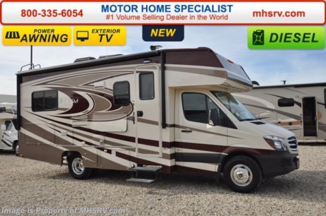 /VA 9-26-16 &lt;a href=&quot;http://www.mhsrv.com/coachmen-rv/&quot;&gt;&lt;img src=&quot;http://www.mhsrv.com/images/sold-coachmen.jpg&quot; width=&quot;383&quot; height=&quot;141&quot; border=&quot;0&quot;/&gt;&lt;/a&gt;      Family Owned &amp; Operated and the #1 Volume Selling Motor Home Dealer in the World as well as the #1 Coachmen Dealer in the World. MSRP $124,566. New 2016 Coachmen Prism Diesel. Model 2150LE. This RV measures approximately 25 ft. in length with a slide-out room.  Optional equipment includes the Prism Lead Dog package featuring high gloss fiberglass sidewalls, back up camera &amp; monitor, power awning, sLED interior and exterior lights, pop-up power tower, stainless steel wheel liners, 3.5K lb. hitch &amp; wire, slide out awnings, spare tire, swivel pilot &amp; passenger seats, roller bearing drawer glides, oven, child safety net &amp; ladder as well as MCD shades. Additional features include the beautiful full body paint, aluminum rims, two point hydraulic leveling jacks, dual recliners, camping cozy package, LCD TV with DVD player in living area, bedroom TV with DVD player, exterior entertainment center, upgraded Serta mattress, convection microwave, diesel generator, power vent, exterior privacy windshield cover, heated tank pads and dual coach batteries. The Prism&#39;s impressive list of standards include a 3.0L V-6 turbo diesel engine, power entrance step, Azdel superlite composite substrate, hardwood cabinets, 3 burner cook top, exterior shower and much more. For additional coach information, brochure, window sticker, videos, photos, Coachmen customer reviews &amp; testimonials please visit Motor Home Specialist at MHSRV .com or call 800-335-6054. At MHS we DO NOT charge any prep or orientation fees like you will find at other dealerships. All sale prices include a 200 point inspection, interior &amp; exterior wash &amp; detail of vehicle, a thorough coach orientation with an MHS technician, an RV Starter&#39;s kit, a nights stay in our delivery park featuring landscaped and covered pads with full hook-ups and much more. WHY PAY MORE?... WHY SETTLE FOR LESS? &lt;object width=&quot;400&quot; height=&quot;300&quot;&gt;&lt;param name=&quot;movie&quot; value=&quot;http://www.youtube.com/v/fBpsq4hH-Ws?version=3&amp;amp;hl=en_US&quot;&gt;&lt;/param&gt;&lt;param name=&quot;allowFullScreen&quot; value=&quot;true&quot;&gt;&lt;/param&gt;&lt;param name=&quot;allowscriptaccess&quot; value=&quot;always&quot;&gt;&lt;/param&gt;&lt;embed src=&quot;http://www.youtube.com/v/fBpsq4hH-Ws?version=3&amp;amp;hl=en_US&quot; type=&quot;application/x-shockwave-flash&quot; width=&quot;400&quot; height=&quot;300&quot; allowscriptaccess=&quot;always&quot; allowfullscreen=&quot;true&quot;&gt;&lt;/embed&gt;&lt;/object&gt; 