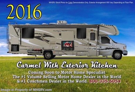 /TN 12/11/15 &lt;a href=&quot;http://www.mhsrv.com/coachmen-rv/&quot;&gt;&lt;img src=&quot;http://www.mhsrv.com/images/sold-coachmen.jpg&quot; width=&quot;383&quot; height=&quot;141&quot; border=&quot;0&quot;/&gt;&lt;/a&gt;
Family Owned &amp; Operated and the #1 Volume Selling Motor Home Dealer in the World as well as the #1 Coachmen in the World. &lt;object width=&quot;400&quot; height=&quot;300&quot;&gt;&lt;param name=&quot;movie&quot; value=&quot;//www.youtube.com/v/rUwAfncaG3M?version=3&amp;amp;hl=en_US&quot;&gt;&lt;/param&gt;&lt;param name=&quot;allowFullScreen&quot; value=&quot;true&quot;&gt;&lt;/param&gt;&lt;param name=&quot;allowscriptaccess&quot; value=&quot;always&quot;&gt;&lt;/param&gt;&lt;embed src=&quot;//www.youtube.com/v/rUwAfncaG3M?version=3&amp;amp;hl=en_US&quot; type=&quot;application/x-shockwave-flash&quot; width=&quot;400&quot; height=&quot;300&quot; allowscriptaccess=&quot;always&quot; allowfullscreen=&quot;true&quot;&gt;&lt;/embed&gt;&lt;/object&gt; 
MSRP $106,582. New 2016 Coachmen Leprechaun Model 319DSF. This Luxury Class C RV measures approximately 32 feet 11 inches in length and is powered by a Ford Triton V-10 engine and E-450 Super Duty chassis. This beautiful RV includes the Leprechaun Banner Edition which features tinted windows, rear ladder, upgraded sofa, child safety net and ladder (N/A with front entertainment center), Bluetooth AM/FM/CD monitoring &amp; back up camera, power awning, LED exterior &amp; interior lighting, pop-up power tower, 50 gallon fresh water tank, 5K lb. hitch &amp; wire, slide out awning, glass shower door, Onan generator, 80&quot; long bed, night shades, roller bearing drawer glides, Travel Easy Roadside Assistance &amp; Azdel composite sidewalls. Additional options include a molded front cap with LED lights, dual recliners, spare tire, swivel driver &amp; passenger seats, exterior privacy windshield cover, electric fireplace, 15,000 BTU A/C with heat pump, air assist suspension, cockpit table, 39&quot; LED TV on an electric lift, exterior entertainment center, bedroom TV/DVD, as well as an exterior camp table, sink and refrigerator. This amazing class C also features the Leprechaun Luxury package that includes side view cameras, driver &amp; passenger leatherette seat covers, heated &amp; remote mirrors, convection microwave, wood grain dash applique, upgraded Serta Mattress (N/A 260 DS), 6 gallon gas/electric water heater, dual coach batteries, cab-over &amp; bedroom power vent fan and heated tank pads. For additional coach information, brochures, window sticker, videos, photos, Leprechaun reviews, testimonials as well as additional information about Motor Home Specialist and our manufacturers&#39; please visit us at MHSRV .com or call 800-335-6054. At Motor Home Specialist we DO NOT charge any prep or orientation fees like you will find at other dealerships. All sale prices include a 200 point inspection, interior and exterior wash &amp; detail of vehicle, a thorough coach orientation with an MHS technician, an RV Starter&#39;s kit, a night stay in our delivery park featuring landscaped and covered pads with full hook-ups and much more. Free airport shuttle available with purchase for out-of-town buyers. WHY PAY MORE?... WHY SETTLE FOR LESS? 