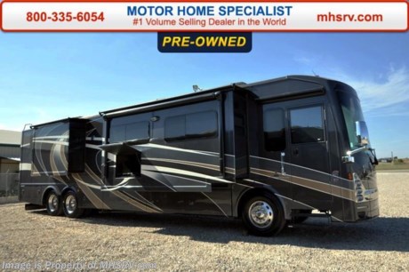 /TX 11-5-15 &lt;a href=&quot;http://www.mhsrv.com/thor-motor-coach/&quot;&gt;&lt;img src=&quot;http://www.mhsrv.com/images/sold-thor.jpg&quot; width=&quot;383&quot; height=&quot;141&quot; border=&quot;0&quot;/&gt;&lt;/a&gt;
Used 2014 Thor Motor Coach Tuscany w/3 Slides: Model 45LT (Bath &amp; 1/2) - This luxury diesel motor home measures approximately 44 feet 8 inches in length and is highlighted by a driver&#39;s side full wall slide-out room, expandable L-shaped sofa, fireplace, king bed, diesel fired Aqua Hot, molded fiberglass roof, residential refrigerator, stack washer/dryer, double sink master bath, exterior entertainment center, (3) roof A/C units, 450 HP Cummins diesel engine, Freightliner tag axle chassis with IFS (Independent Front Suspension) &amp; much more. For additional information and photos please visit Motor Home Specialist at www.MHSRV .com or call 800-335-6054.