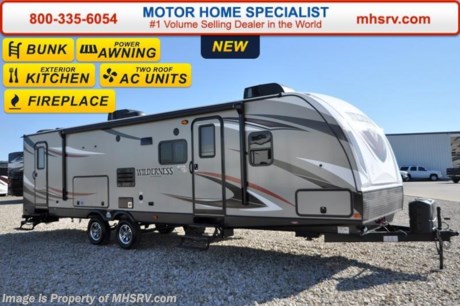 /TX 8-15-16 &lt;a href=&quot;http://www.mhsrv.com/travel-trailers/&quot;&gt;&lt;img src=&quot;http://www.mhsrv.com/images/sold-traveltrailer.jpg&quot; width=&quot;383&quot; height=&quot;141&quot; border=&quot;0&quot; /&gt;&lt;/a&gt;      Family Owned &amp; Operated. Largest Selection, Lowest Prices &amp; the Premier Service &amp; Walk-Through Process that can only be found at the #1 Volume Selling Motor Home Dealer in the World! From $10K to $2 Million... We gotcha&#39; Covered!  &lt;object width=&quot;400&quot; height=&quot;300&quot;&gt;&lt;param name=&quot;movie&quot; value=&quot;http://www.youtube.com/v/fBpsq4hH-Ws?version=3&amp;amp;hl=en_US&quot;&gt;&lt;/param&gt;&lt;param name=&quot;allowFullScreen&quot; value=&quot;true&quot;&gt;&lt;/param&gt;&lt;param name=&quot;allowscriptaccess&quot; value=&quot;always&quot;&gt;&lt;/param&gt;&lt;embed src=&quot;http://www.youtube.com/v/fBpsq4hH-Ws?version=3&amp;amp;hl=en_US&quot; type=&quot;application/x-shockwave-flash&quot; width=&quot;400&quot; height=&quot;300&quot; allowscriptaccess=&quot;always&quot; allowfullscreen=&quot;true&quot;&gt;&lt;/embed&gt;&lt;/object&gt; MSRP $36,837. The 2016 Heartland Wilderness travel trailer model 3125BH is approximately 35 feet 9 inches in length and features a slide, queen bunk, ducted A/C, 82&quot; interior ceilings, double door refrigerator, tinted windows, stabilizer jacks, power vent, gas/electric water heater, steel ball bearing guides, enclosed under-belly, indoor &amp; outdoor speakers, dual LP tanks with auto change over, cable hookup, 55 amp 12 volt power converter &amp; the wide trax axle system. This beautiful travel trailer also includes the Elite Package which features upgraded tan fiberglass, premium graphic package, upgraded black trim, black skirt metal and black diamond plate. Additional options include aluminum wheels, power awning with LED light strip, electric fireplace with 50 amp service, power stabilizer jacks, gel coated fiberglass front cap with LED lights, spare tire, toy lock, 40&quot; LED flat screen TV and a 2nd A/C. For additional coach information, brochures, window sticker, videos, photos, Wilderness reviews &amp; testimonials as well as additional information about Motor Home Specialist and our manufacturers please visit us at MHSRV .com or call 800-335-6054. At Motor Home Specialist we DO NOT charge any prep or orientation fees like you will find at other dealerships. All sale prices include a 200 point inspection, interior &amp; exterior wash &amp; detail of vehicle, a thorough coach orientation with an MHS technician, an RV Starter&#39;s kit, a nights stay in our delivery park featuring landscaped and covered pads with full hook-ups and much more. WHY PAY MORE?... WHY SETTLE FOR LESS?