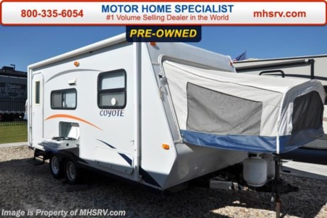 /TX 11-5-15 &lt;a href=&quot;http://www.mhsrv.com/travel-trailers/&quot;&gt;&lt;img src=&quot;http://www.mhsrv.com/images/sold-traveltrailer.jpg&quot; width=&quot;383&quot; height=&quot;141&quot; border=&quot;0&quot;/&gt;&lt;/a&gt;
Used KZ RV for Sale- 2007 KZ Sportsman Coyote M20 is approximately 17 feet 6 inches patio awning, water heater, exterior shower, sofa with sleeper, booth converts to sleeper, booth converts to sleeper, blinds, 3 burner range with oven, microwave, all in 1 bath, ducted A/C and much more. For additional information and photos please visit Motor Home Specialist at www.MHSRV .com or call 800-335-6054.
