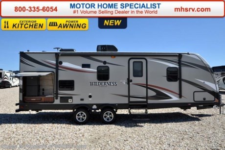 /TX 8/22/16 &lt;a href=&quot;http://www.mhsrv.com/travel-trailers/&quot;&gt;&lt;img src=&quot;http://www.mhsrv.com/images/sold-traveltrailer.jpg&quot; width=&quot;383&quot; height=&quot;141&quot; border=&quot;0&quot; /&gt;&lt;/a&gt; Family Owned &amp; Operated. Largest Selection, Lowest Prices &amp; the Premier Service &amp; Walk-Through Process that can only be found at the #1 Volume Selling Motor Home Dealer in the World! From $10K to $2 Million... We gotcha&#39; Covered!  &lt;object width=&quot;400&quot; height=&quot;300&quot;&gt;&lt;param name=&quot;movie&quot; value=&quot;http://www.youtube.com/v/fBpsq4hH-Ws?version=3&amp;amp;hl=en_US&quot;&gt;&lt;/param&gt;&lt;param name=&quot;allowFullScreen&quot; value=&quot;true&quot;&gt;&lt;/param&gt;&lt;param name=&quot;allowscriptaccess&quot; value=&quot;always&quot;&gt;&lt;/param&gt;&lt;embed src=&quot;http://www.youtube.com/v/fBpsq4hH-Ws?version=3&amp;amp;hl=en_US&quot; type=&quot;application/x-shockwave-flash&quot; width=&quot;400&quot; height=&quot;300&quot; allowscriptaccess=&quot;always&quot; allowfullscreen=&quot;true&quot;&gt;&lt;/embed&gt;&lt;/object&gt; MSRP $29,827. The 2016 Heartland Wilderness travel trailer model 2450FB is approximately 30 feet 4 inches in length and features a slide, ducted A/C, 82&quot; interior ceilings, double door refrigerator, tinted windows, stabilizer jacks, power vent, gas/electric water heater, steel ball bearing guides, enclosed under-belly, indoor &amp; outdoor speakers, dual LP tanks with auto change over, cable hookup, 55 amp 12 volt power converter &amp; the wide trax axle system. This beautiful travel trailer also includes the Elite Package which features upgraded tan fiberglass, premium graphic package, upgraded black trim, black skirt metal and black diamond plate. Additional options include power stabilizer jacks, spare tire, aluminum rims, electric awning with LED lights, Toy lock, painted front cap, LCD TV and an upgraded 15.0BTU A/C. For additional coach information, brochures, window sticker, videos, photos, Wilderness reviews &amp; testimonials as well as additional information about Motor Home Specialist and our manufacturers please visit us at MHSRV .com or call 800-335-6054. At Motor Home Specialist we DO NOT charge any prep or orientation fees like you will find at other dealerships. All sale prices include a 200 point inspection, interior &amp; exterior wash &amp; detail of vehicle, a thorough coach orientation with an MHS technician, an RV Starter&#39;s kit, a nights stay in our delivery park featuring landscaped and covered pads with full hook-ups and much more. WHY PAY MORE?... WHY SETTLE FOR LESS?