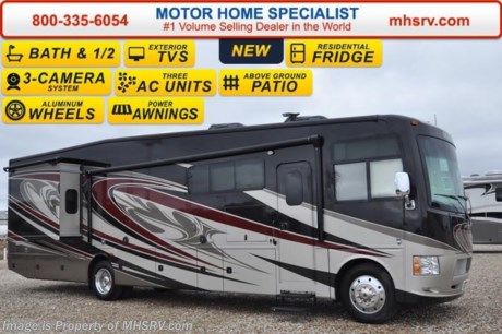 /TX 8-15-16 &lt;a href=&quot;http://www.mhsrv.com/thor-motor-coach/&quot;&gt;&lt;img src=&quot;http://www.mhsrv.com/images/sold-thor.jpg&quot; width=&quot;383&quot; height=&quot;141&quot; border=&quot;0&quot; /&gt;&lt;/a&gt;      Special offer from Motor Home Specialist Ends September 15th, 2016. &lt;object width=&quot;400&quot; height=&quot;300&quot;&gt;&lt;param name=&quot;movie&quot; value=&quot;http://www.youtube.com/v/fBpsq4hH-Ws?version=3&amp;amp;hl=en_US&quot;&gt;&lt;/param&gt;&lt;param name=&quot;allowFullScreen&quot; value=&quot;true&quot;&gt;&lt;/param&gt;&lt;param name=&quot;allowscriptaccess&quot; value=&quot;always&quot;&gt;&lt;/param&gt;&lt;embed src=&quot;http://www.youtube.com/v/fBpsq4hH-Ws?version=3&amp;amp;hl=en_US&quot; type=&quot;application/x-shockwave-flash&quot; width=&quot;400&quot; height=&quot;300&quot; allowscriptaccess=&quot;always&quot; allowfullscreen=&quot;true&quot;&gt;&lt;/embed&gt;&lt;/object&gt; 
MSRP $196,013. The all new 2016 Bath &amp; 1/2 Outlaw 38RF includes vaulted living room and galley ceilings that provide an approximate 8&#39; shower height to it&#39;s almost 9&#39; Cathedral style bedroom ceiling with drop down ceiling fan! The master bedroom is further highlighted by an elevated window with power shade at the foot of the king size bed creating the only &quot;Starlight&quot; window in the industry. The ceilings, however, are just a small part of what makes the Outlaw Residence Edition such an amazing motor home. You can walk through the master bedroom and rear half bath out onto the above ground patio deck. The patio is also head and shoulders above the norm featuring a massive 50&quot; LED TV, Bluetooth&#174; sound bar, sink, gas grill, exterior refrigerator, rear patio awning and even a set of rear steps for access to and from the patio without having to walk through the motor home! All of the exterior kitchen and entertainment amenities are easily secured by the 38RF&#39;s roll down metal storage door with lock. Options include the beautiful full body paint, leatherette sofa and frameless dual pane windows. The 38RF also features an electric side &amp; rear patio awnings and second exterior LED TV. But the unique and residential features don&#39;t stop there. You will also find the reclining theater seating, a power drop-down cabover bunk, a side-by-side residential refrigerator, a huge pantry, pre-plumbing for either a stack or combo washer/dryer and a large retractable 50&quot; LED living room TV. The 38RF rides on the industry leading Ford 26,000lb chassis w/8,000lb. hitch, has beautiful high polished aluminum wheels, full body exterior paint and an unbelievable 158 cu. ft. of exterior storage and 150 gallons of fresh water tank capacity for extended tail-gating and dry-camping capabilities! You will also find, not only, two roof A/C units, but a third wall mount A/C unit in bedroom, swivel front seats with extra table, frameless windows, 3-camera monitoring system, LED ceiling lighting, solid surface kitchen counter &amp; table, Denver Mattress&#174;, LED TV in master bedroom, HDMI video distribution, power charging center, an 1800 watt inverter, Rapid Camp™ wireless coach control system and much more! For additional Outlaw information, brochures, window sticker, videos, photos, reviews, testimonials as well as additional information about Motor Home Specialist and our manufacturers&#39; please visit us at MHSRV .com or call 800-335-6054. At Motor Home Specialist we DO NOT charge any prep or orientation fees like you will find at other dealerships. All sale prices include a 200 point inspection, interior and exterior wash &amp; detail of vehicle, a thorough coach orientation with an MHS technician, an RV Starter&#39;s kit, a night stay in our delivery park featuring landscaped and covered pads with full hookups and much more. Free airport shuttle available with purchase for out-of-town buyers. WHY PAY MORE?... WHY SETTLE FOR LESS?  