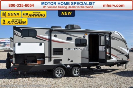 /TX 1/18/16 &lt;a href=&quot;http://www.mhsrv.com/travel-trailers/&quot;&gt;&lt;img src=&quot;http://www.mhsrv.com/images/sold-traveltrailer.jpg&quot; width=&quot;383&quot; height=&quot;141&quot; border=&quot;0&quot;/&gt;&lt;/a&gt;
&lt;iframe width=&quot;400&quot; height=&quot;300&quot; src=&quot;https://www.youtube.com/embed/scMBAkyf1JU&quot; frameborder=&quot;0&quot; allowfullscreen&gt;&lt;/iframe&gt; EXTRA! EXTRA!  The Largest 911 Emergency Inventory Reduction Sale in MHSRV History is Going on NOW!  Over 1000 RVs to Choose From at 1 Location! Take an EXTRA! EXTRA! 2% off our already drastically reduced sale price now through Feb. 29th, 2016.  Sale Price available at MHSRV.com or call 800-335-6054. You&#39;ll be glad you did! ***  Family Owned &amp; Operated. Largest Selection, Lowest Prices &amp; the Premier Service &amp; Walk-Through Process that can only be found at the #1 Volume Selling Motor Home Dealer in the World! From $10K to $2 Million... We gotcha&#39; Covered!  &lt;object width=&quot;400&quot; height=&quot;300&quot;&gt;&lt;param name=&quot;movie&quot; value=&quot;http://www.youtube.com/v/fBpsq4hH-Ws?version=3&amp;amp;hl=en_US&quot;&gt;&lt;/param&gt;&lt;param name=&quot;allowFullScreen&quot; value=&quot;true&quot;&gt;&lt;/param&gt;&lt;param name=&quot;allowscriptaccess&quot; value=&quot;always&quot;&gt;&lt;/param&gt;&lt;embed src=&quot;http://www.youtube.com/v/fBpsq4hH-Ws?version=3&amp;amp;hl=en_US&quot; type=&quot;application/x-shockwave-flash&quot; width=&quot;400&quot; height=&quot;300&quot; allowscriptaccess=&quot;always&quot; allowfullscreen=&quot;true&quot;&gt;&lt;/embed&gt;&lt;/object&gt; MSRP $28,851. The Heartland Wilderness travel trailer model 2475RB features a slide, bunk beds, ducted A/C, 82&quot; interior ceilings, double door refrigerator, tinted windows, stabilizer jacks, power vent, gas/electric water heater, steel ball bearing guides, enclosed under-belly, indoor &amp; outdoor speakers, dual LP tanks with auto change over, cable hookup, 55 amp 12 volt power converter &amp; the wide trax axle system. This beautiful travel trailer also includes the Elite Package which features upgraded tan fiberglass, premium graphic package, upgraded black trim, black skirt metal and black diamond plate. Additional options include gel coated fiberglass front cap with LED lights, aluminum wheels, flat screen TV, power stabilizer jacks, upgraded A/C, toy lock, spare tire &amp; carrier as well as a power awning. For additional coach information, brochures, window sticker, videos, photos, Wilderness reviews &amp; testimonials as well as additional information about Motor Home Specialist and our manufacturers please visit us at MHSRV .com or call 800-335-6054. At Motor Home Specialist we DO NOT charge any prep or orientation fees like you will find at other dealerships. All sale prices include a 200 point inspection, interior &amp; exterior wash &amp; detail of vehicle, a thorough coach orientation with an MHS technician, an RV Starter&#39;s kit, a nights stay in our delivery park featuring landscaped and covered pads with full hook-ups and much more. WHY PAY MORE?... WHY SETTLE FOR LESS?