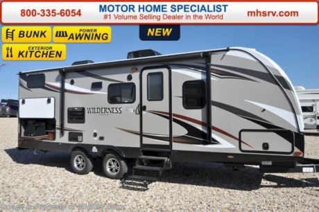 /TX 6-28-16 &lt;a href=&quot;http://www.mhsrv.com/travel-trailers/&quot;&gt;&lt;img src=&quot;http://www.mhsrv.com/images/sold-traveltrailer.jpg&quot; width=&quot;383&quot; height=&quot;141&quot; border=&quot;0&quot; /&gt;&lt;/a&gt;      Family Owned &amp; Operated. Largest Selection, Lowest Prices &amp; the Premier Service &amp; Walk-Through Process that can only be found at the #1 Volume Selling Motor Home Dealer in the World! From $10K to $2 Million... We gotcha&#39; Covered!  &lt;object width=&quot;400&quot; height=&quot;300&quot;&gt;&lt;param name=&quot;movie&quot; value=&quot;http://www.youtube.com/v/fBpsq4hH-Ws?version=3&amp;amp;hl=en_US&quot;&gt;&lt;/param&gt;&lt;param name=&quot;allowFullScreen&quot; value=&quot;true&quot;&gt;&lt;/param&gt;&lt;param name=&quot;allowscriptaccess&quot; value=&quot;always&quot;&gt;&lt;/param&gt;&lt;embed src=&quot;http://www.youtube.com/v/fBpsq4hH-Ws?version=3&amp;amp;hl=en_US&quot; type=&quot;application/x-shockwave-flash&quot; width=&quot;400&quot; height=&quot;300&quot; allowscriptaccess=&quot;always&quot; allowfullscreen=&quot;true&quot;&gt;&lt;/embed&gt;&lt;/object&gt; MSRP $28,851. The Heartland Wilderness travel trailer model 2475RB is approximately 28 feet 9 inches in length and features a slide, bunk beds, ducted A/C, 82&quot; interior ceilings, double door refrigerator, tinted windows, stabilizer jacks, power vent, gas/electric water heater, steel ball bearing guides, enclosed under-belly, indoor &amp; outdoor speakers, dual LP tanks with auto change over, cable hookup, 55 amp 12 volt power converter &amp; the wide trax axle system. This beautiful travel trailer also includes the Elite Package which features upgraded tan fiberglass, premium graphic package, upgraded black trim, black skirt metal and black diamond plate. Additional options include gel coated fiberglass front cap with LED lights, aluminum wheels, flat screen TV, power stabilizer jacks, upgraded A/C, toy lock, spare tire &amp; carrier as well as a power awning. For additional coach information, brochures, window sticker, videos, photos, Wilderness reviews &amp; testimonials as well as additional information about Motor Home Specialist and our manufacturers please visit us at MHSRV .com or call 800-335-6054. At Motor Home Specialist we DO NOT charge any prep or orientation fees like you will find at other dealerships. All sale prices include a 200 point inspection, interior &amp; exterior wash &amp; detail of vehicle, a thorough coach orientation with an MHS technician, an RV Starter&#39;s kit, a nights stay in our delivery park featuring landscaped and covered pads with full hook-ups and much more. WHY PAY MORE?... WHY SETTLE FOR LESS?