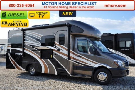 /TX 02/15/16 &lt;a href=&quot;http://www.mhsrv.com/thor-motor-coach/&quot;&gt;&lt;img src=&quot;http://www.mhsrv.com/images/sold-thor.jpg&quot; width=&quot;383&quot; height=&quot;141&quot; border=&quot;0&quot;/&gt;&lt;/a&gt;
&lt;iframe width=&quot;400&quot; height=&quot;300&quot; src=&quot;https://www.youtube.com/embed/scMBAkyf1JU&quot; frameborder=&quot;0&quot; allowfullscreen&gt;&lt;/iframe&gt; EXTRA! EXTRA!  The Largest 911 Emergency Inventory Reduction Sale in MHSRV History is Going on NOW!  Over 1000 RVs to Choose From at 1 Location! Take an EXTRA! EXTRA! 2% off our already drastically reduced sale price now through Feb. 29th, 2016.  Sale Price available at MHSRV.com or call 800-335-6054. You&#39;ll be glad you did! *** Family Owned &amp; Operated and the #1 Volume Selling Motor Home Dealer in the World as well as the #1 Thor Motor Coach Dealer in the World. MSRP $132,670. New 2016 Thor Motor Coach Synergy Sprinter Diesel. Model TT24. This RV measures approximately 25 ft. 9 in. in length &amp; features a slide-out room, 2 twin beds which convert to a king size bed and a cab-over bunk. Optional equipment includes the beautiful high gloss Monterey Maple hardwood, amazing full body paint exterior, bedroom TV, exterior entertainment center, leatherette theater seats, 13.5 low profile A/C with heat pump, 3.2KW diesel generator and second auxiliary battery. The all new 2016 Synergy Sprinter features a 5K lb. hitch, side-hinged slab compartment doors, power patio awning with LED lighting, exterior shower, back up monitor, deluxe heated remote exterior mirrors, swivel captain&#39;s chairs, keyless entry system, spare tire, roller shades, full extension metal ball-bearing drawer guides, convection microwave, solid surface kitchen countertop, gas/electric water heater &amp; much more. For additional coach information, brochures, window sticker, videos, photos, reviews, testimonials as well as additional information about Motor Home Specialist and our manufacturers&#39; please visit us at MHSRV .com or call 800-335-6054. At Motor Home Specialist we DO NOT charge any prep or orientation fees like you will find at other dealerships. All sale prices include a 200 point inspection, interior and exterior wash &amp; detail of vehicle, a thorough coach orientation with an MHS technician, an RV Starter&#39;s kit, a night stay in our delivery park featuring landscaped and covered pads with full hook-ups and much more. Free airport shuttle available with purchase for out-of-town buyers. WHY PAY MORE?... WHY SETTLE FOR LESS? 