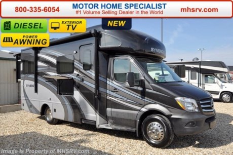 /MA 7-25-16 &lt;a href=&quot;http://www.mhsrv.com/thor-motor-coach/&quot;&gt;&lt;img src=&quot;http://www.mhsrv.com/images/sold-thor.jpg&quot; width=&quot;383&quot; height=&quot;141&quot; border=&quot;0&quot; /&gt;&lt;/a&gt;      Family Owned &amp; Operated and the #1 Volume Selling Motor Home Dealer in the World as well as the #1 Thor Motor Coach Dealer in the World. MSRP $135,183. New 2016 Thor Motor Coach Synergy Sprinter Diesel. Model SP24. This RV measures approximately 24 ft. 10 in. in length &amp; features a 2 slide-out rooms,  queen size bed and a cab-over bunk. Optional equipment includes the beautiful high gloss Monterey Maple hardwood, amazing full body paint exterior, bedroom TV, exterior entertainment center, 12V attic fan, 13.5 low profile A/C with heat pump, 3.2KW diesel generator, heated holding tanks and second auxiliary battery. The all new 2016 Synergy Sprinter features a 5K lb. hitch, side-hinged slab compartment doors, power patio awning with LED lighting, exterior shower, back up monitor, deluxe heated remote exterior mirrors, swivel captain&#39;s chairs, keyless entry system, spare tire, roller shades, full extension metal ball-bearing drawer guides, convection microwave, solid surface kitchen countertop, gas/electric water heater &amp; much more. For additional coach information, brochures, window sticker, videos, photos, reviews, testimonials as well as additional information about Motor Home Specialist and our manufacturers&#39; please visit us at MHSRV .com or call 800-335-6054. At Motor Home Specialist we DO NOT charge any prep or orientation fees like you will find at other dealerships. All sale prices include a 200 point inspection, interior and exterior wash &amp; detail of vehicle, a thorough coach orientation with an MHS technician, an RV Starter&#39;s kit, a night stay in our delivery park featuring landscaped and covered pads with full hook-ups and much more. Free airport shuttle available with purchase for out-of-town buyers. WHY PAY MORE?... WHY SETTLE FOR LESS? 