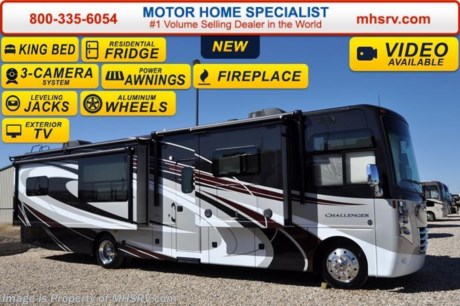 /TX 3-1-16 &lt;a href=&quot;http://www.mhsrv.com/thor-motor-coach/&quot;&gt;&lt;img src=&quot;http://www.mhsrv.com/images/sold-thor.jpg&quot; width=&quot;383&quot; height=&quot;141&quot; border=&quot;0&quot;/&gt;&lt;/a&gt;
*#1 Volume Selling Motor Home Dealer &amp; Thor Motor Coach Dealer in the World.  
&lt;object width=&quot;400&quot; height=&quot;300&quot;&gt;&lt;param name=&quot;movie&quot; value=&quot;//www.youtube.com/v/bN591K_alkM?hl=en_US&amp;amp;version=3&quot;&gt;&lt;/param&gt;&lt;param name=&quot;allowFullScreen&quot; value=&quot;true&quot;&gt;&lt;/param&gt;&lt;param name=&quot;allowscriptaccess&quot; value=&quot;always&quot;&gt;&lt;/param&gt;&lt;embed src=&quot;//www.youtube.com/v/bN591K_alkM?hl=en_US&amp;amp;version=3&quot; type=&quot;application/x-shockwave-flash&quot; width=&quot;400&quot; height=&quot;300&quot; allowscriptaccess=&quot;always&quot; allowfullscreen=&quot;true&quot;&gt;&lt;/embed&gt;&lt;/object&gt;  
MSRP $185,101. This luxury RV measures approximately 38 feet 1 inch in length and features (3) slide-out rooms, free standing dinette, fireplace, a 40&quot; LCD TV with sound bar, frameless windows, Flex-steel driver and passenger&#39;s chairs, detachable shore cord, 100 gallon fresh water tank, exterior speakers, LED lighting, beautiful decor, residential refrigerator, 1800 Watt inverter and bedroom TV. Optional equipment includes the beautiful full body paint exterior, frameless dual pane windows, leatherette theater seats and a 3-burner range with oven. The all new 2016 Thor Motor Coach Challenger also features one of the most impressive lists of standard equipment in the RV industry including a Ford Triton V-10 engine, 22-Series ford chassis with aluminum wheels, fully automatic hydraulic leveling system, electric overhead Hide-Away Bunk, electric patio awning with LED lighting, side hinged baggage doors, exterior entertainment package, iPod docking station, DVD, LCD TVs, day/night shades, solid surface kitchen counter, dual roof A/C units, 5500 Onan generator, gas/electric water heater, heated and enclosed holding tanks and the RAPID CAMP remote system. Rapid Camp allows you to operate your slide-out room, generator, leveling jacks when applicable, power awning, selective lighting and more all from a touchscreen remote control. A few new features for 2016 include your choice of two beautiful high gloss glazed wood packages, 22 cf. residential refrigerator, roller shades in the cab area, 32 inch TVs in the bedroom, new solid surface kitchen counter and much more. For additional information, brochures, and videos please visit Motor Home Specialist at MHSRV .com or Call 800-335-6054. At Motor Home Specialist we DO NOT charge any prep or orientation fees like you will find at other dealerships. All sale prices include a 200 point inspection, interior and exterior wash &amp; detail of vehicle, a thorough coach orientation with an MHSRV technician, an RV Starter&#39;s kit, a night stay in our delivery park featuring landscaped and covered pads with full hook-ups and much more. Free airport shuttle available with purchase for out-of-town buyers. Read From THOUSANDS of Testimonials at MHSRV .com and See What They Had to Say About Their Experience at Motor Home Specialist. WHY PAY MORE?...... WHY SETTLE FOR LESS?  &lt;object width=&quot;400&quot; height=&quot;300&quot;&gt;&lt;param name=&quot;movie&quot; value=&quot;//www.youtube.com/v/VZXdH99Xe00?hl=en_US&amp;amp;version=3&quot;&gt;&lt;/param&gt;&lt;param name=&quot;allowFullScreen&quot; value=&quot;true&quot;&gt;&lt;/param&gt;&lt;param name=&quot;allowscriptaccess&quot; value=&quot;always&quot;&gt;&lt;/param&gt;&lt;embed src=&quot;//www.youtube.com/v/VZXdH99Xe00?hl=en_US&amp;amp;version=3&quot; type=&quot;application/x-shockwave-flash&quot; width=&quot;400&quot; height=&quot;300&quot; allowscriptaccess=&quot;always&quot; allowfullscreen=&quot;true&quot;&gt;&lt;/embed&gt;&lt;/object&gt;