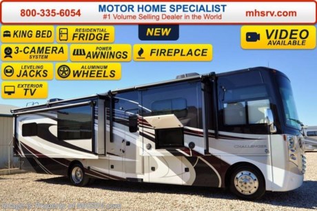 /AR 6/28/16 &lt;a href=&quot;http://www.mhsrv.com/thor-motor-coach/&quot;&gt;&lt;img src=&quot;http://www.mhsrv.com/images/sold-thor.jpg&quot; width=&quot;383&quot; height=&quot;141&quot; border=&quot;0&quot; /&gt;&lt;/a&gt;  *#1 Volume Selling Motor Home Dealer &amp; Thor Motor Coach Dealer in the World.  
&lt;object width=&quot;400&quot; height=&quot;300&quot;&gt;&lt;param name=&quot;movie&quot; value=&quot;//www.youtube.com/v/bN591K_alkM?hl=en_US&amp;amp;version=3&quot;&gt;&lt;/param&gt;&lt;param name=&quot;allowFullScreen&quot; value=&quot;true&quot;&gt;&lt;/param&gt;&lt;param name=&quot;allowscriptaccess&quot; value=&quot;always&quot;&gt;&lt;/param&gt;&lt;embed src=&quot;//www.youtube.com/v/bN591K_alkM?hl=en_US&amp;amp;version=3&quot; type=&quot;application/x-shockwave-flash&quot; width=&quot;400&quot; height=&quot;300&quot; allowscriptaccess=&quot;always&quot; allowfullscreen=&quot;true&quot;&gt;&lt;/embed&gt;&lt;/object&gt;  
MSRP $185,356. This luxury RV measures approximately 38 feet 1 inch in length and features (3) slide-out rooms, free standing dinette, fireplace, a 40&quot; LCD TV with sound bar, frameless windows, Flex-steel driver and passenger&#39;s chairs, detachable shore cord, 100 gallon fresh water tank, exterior speakers, LED lighting, beautiful decor, residential refrigerator, 1800 Watt inverter and bedroom TV. Optional equipment includes the beautiful full body paint exterior, frameless dual pane windows and a 3-burner range with oven. The all new 2016 Thor Motor Coach Challenger also features one of the most impressive lists of standard equipment in the RV industry including a Ford Triton V-10 engine, 22-Series ford chassis with aluminum wheels, fully automatic hydraulic leveling system, electric overhead Hide-Away Bunk, electric patio awning with LED lighting, side hinged baggage doors, exterior entertainment package, iPod docking station, DVD, LCD TVs, day/night shades, solid surface kitchen counter, dual roof A/C units, 5500 Onan generator, gas/electric water heater, heated and enclosed holding tanks and the RAPID CAMP remote system. Rapid Camp allows you to operate your slide-out room, generator, leveling jacks when applicable, power awning, selective lighting and more all from a touchscreen remote control. A few new features for 2016 include your choice of two beautiful high gloss glazed wood packages, 22 cf. residential refrigerator, roller shades in the cab area, 32 inch TVs in the bedroom, new solid surface kitchen counter and much more. For additional information, brochures, and videos please visit Motor Home Specialist at MHSRV .com or Call 800-335-6054. At Motor Home Specialist we DO NOT charge any prep or orientation fees like you will find at other dealerships. All sale prices include a 200 point inspection, interior and exterior wash &amp; detail of vehicle, a thorough coach orientation with an MHSRV technician, an RV Starter&#39;s kit, a night stay in our delivery park featuring landscaped and covered pads with full hook-ups and much more. Free airport shuttle available with purchase for out-of-town buyers. Read From THOUSANDS of Testimonials at MHSRV .com and See What They Had to Say About Their Experience at Motor Home Specialist. WHY PAY MORE?...... WHY SETTLE FOR LESS?  &lt;object width=&quot;400&quot; height=&quot;300&quot;&gt;&lt;param name=&quot;movie&quot; value=&quot;//www.youtube.com/v/VZXdH99Xe00?hl=en_US&amp;amp;version=3&quot;&gt;&lt;/param&gt;&lt;param name=&quot;allowFullScreen&quot; value=&quot;true&quot;&gt;&lt;/param&gt;&lt;param name=&quot;allowscriptaccess&quot; value=&quot;always&quot;&gt;&lt;/param&gt;&lt;embed src=&quot;//www.youtube.com/v/VZXdH99Xe00?hl=en_US&amp;amp;version=3&quot; type=&quot;application/x-shockwave-flash&quot; width=&quot;400&quot; height=&quot;300&quot; allowscriptaccess=&quot;always&quot; allowfullscreen=&quot;true&quot;&gt;&lt;/embed&gt;&lt;/object&gt;