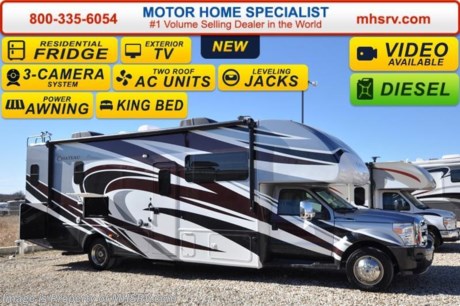 /NC 3/21/16 &lt;a href=&quot;http://www.mhsrv.com/thor-motor-coach/&quot;&gt;&lt;img src=&quot;http://www.mhsrv.com/images/sold-thor.jpg&quot; width=&quot;383&quot; height=&quot;141&quot; border=&quot;0&quot;/&gt;&lt;/a&gt;
Family Owned &amp; Operated and the #1 Volume Selling Motor Home Dealer in the World as well as the #1 Thor Motor Coach Dealer in the World. MSRP $177,985. New 2016 Thor Motor Coach 33SW Super C model motor home with a full wall slide. This unit is approximately 34 feet 6 inches in length and is powered by a powerful 300 HP Powerstroke 6.7L diesel engine with 660 lb. ft. of torque. It rides on a Ford F-550 chassis with a 6-speed automatic transmission and boast a 10,000 lb. hitch, rear pass-thru MEGA-Storage, extreme duty 4 wheel ABS disc brakes and an electronic brake controller integrated into the dash. Options include the beautiful full body paint exterior, cabover entertainment center, (2) power attic fans and dual child safety tethers. The 2016 Chateau Super C also features an exterior entertainment center, diesel generator, dual roof air conditioners, power patio awning, one-touch automatic leveling system, residential refrigerator, 30 inch over-the-range microwave, solid surface counter-top, touch screen AM/FM/CD/MP3 player, back-up monitor with side view cameras, remote heated exterior mirrors, power windows and locks, fiberglass running boards, soft touch ceilings, heavy duty ball bearing drawer guides, bedroom LCD TV, large LCD TV in the living area, inverter and heated holding tanks. For additional coach information, brochures, window sticker, videos, photos, Chateau reviews, testimonials as well as additional information about Motor Home Specialist and our manufacturers&#39; please visit us at MHSRV .com or call 800-335-6054. At Motor Home Specialist we DO NOT charge any prep or orientation fees like you will find at other dealerships. All sale prices include a 200 point inspection, interior and exterior wash &amp; detail of vehicle, a thorough coach orientation with an MHS technician, an RV Starter&#39;s kit, a night stay in our delivery park featuring landscaped and covered pads with full hook-ups and much more. Free airport shuttle available with purchase for out-of-town buyers. WHY PAY MORE?... WHY SETTLE FOR LESS?  &lt;object width=&quot;400&quot; height=&quot;300&quot;&gt;&lt;param name=&quot;movie&quot; value=&quot;//www.youtube.com/v/VZXdH99Xe00?hl=en_US&amp;amp;version=3&quot;&gt;&lt;/param&gt;&lt;param name=&quot;allowFullScreen&quot; value=&quot;true&quot;&gt;&lt;/param&gt;&lt;param name=&quot;allowscriptaccess&quot; value=&quot;always&quot;&gt;&lt;/param&gt;&lt;embed src=&quot;//www.youtube.com/v/VZXdH99Xe00?hl=en_US&amp;amp;version=3&quot; type=&quot;application/x-shockwave-flash&quot; width=&quot;400&quot; height=&quot;300&quot; allowscriptaccess=&quot;always&quot; allowfullscreen=&quot;true&quot;&gt;&lt;/embed&gt;&lt;/object&gt; 