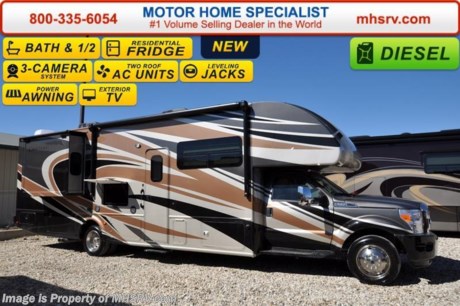 /CO 8-15-16 &lt;a href=&quot;http://www.mhsrv.com/thor-motor-coach/&quot;&gt;&lt;img src=&quot;http://www.mhsrv.com/images/sold-thor.jpg&quot; width=&quot;383&quot; height=&quot;141&quot; border=&quot;0&quot; /&gt;&lt;/a&gt;      *Family Owned &amp; Operated and the #1 Volume Selling Motor Home Dealer in the World as well as the #1 Thor Motor Coach Dealer in the World. MSRP $184,213. New 2016 Thor Motor Coach 35SF Bath &amp; 1/2 model Super C motor home with a 2 slides. This unit is approximately 36 feet 2 inches in length and is powered by a powerful 300 HP Powerstroke 6.7L diesel engine with 660 lb. ft. of torque. It rides on a Ford F-550 XLT chassis with a 6-speed automatic transmission and boast a 10,000 lb. hitch, rear pass-thru MEGA-Storage, extreme duty 4 wheel ABS disc brakes and an electronic brake controller integrated into the dash. Options include the beautiful full body paint exterior, cabover entertainment center, (2) power attic fans and dual child safety tethers. The 2016 Chateau Super C also features an exterior entertainment center, diesel generator, dual roof air conditioners, power patio awning, one-touch automatic leveling system, residential refrigerator, 30 inch over-the-range microwave, solid surface counter-top, touch screen AM/FM/CD/MP3 player, back-up monitor with side view cameras, remote heated exterior mirrors, power windows and locks, fiberglass running boards, soft touch ceilings, heavy duty ball bearing drawer guides, bedroom LCD TV, large LCD TV in the living area, inverter and heated holding tanks. For additional coach information, brochures, window sticker, videos, photos, Chateau reviews, testimonials as well as additional information about Motor Home Specialist and our manufacturers&#39; please visit us at MHSRV .com or call 800-335-6054. At Motor Home Specialist we DO NOT charge any prep or orientation fees like you will find at other dealerships. All sale prices include a 200 point inspection, interior and exterior wash &amp; detail of vehicle, a thorough coach orientation with an MHS technician, an RV Starter&#39;s kit, a night stay in our delivery park featuring landscaped and covered pads with full hook-ups and much more. Free airport shuttle available with purchase for out-of-town buyers. WHY PAY MORE?... WHY SETTLE FOR LESS?  &lt;object width=&quot;400&quot; height=&quot;300&quot;&gt;&lt;param name=&quot;movie&quot; value=&quot;//www.youtube.com/v/VZXdH99Xe00?hl=en_US&amp;amp;version=3&quot;&gt;&lt;/param&gt;&lt;param name=&quot;allowFullScreen&quot; value=&quot;true&quot;&gt;&lt;/param&gt;&lt;param name=&quot;allowscriptaccess&quot; value=&quot;always&quot;&gt;&lt;/param&gt;&lt;embed src=&quot;//www.youtube.com/v/VZXdH99Xe00?hl=en_US&amp;amp;version=3&quot; type=&quot;application/x-shockwave-flash&quot; width=&quot;400&quot; height=&quot;300&quot; allowscriptaccess=&quot;always&quot; allowfullscreen=&quot;true&quot;&gt;&lt;/embed&gt;&lt;/object&gt; 