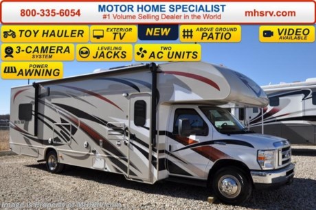 /PA 8-15-16 &lt;a href=&quot;http://www.mhsrv.com/thor-motor-coach/&quot;&gt;&lt;img src=&quot;http://www.mhsrv.com/images/sold-thor.jpg&quot; width=&quot;383&quot; height=&quot;141&quot; border=&quot;0&quot; /&gt;&lt;/a&gt;      Special offer from Motor Home Specialist Ends September 15th, 2016. *Family Owned &amp; Operated and the #1 Volume Selling Motor Home Dealer in the World as well as the #1 Thor Motor Coach Dealer in the World.  &lt;object width=&quot;400&quot; height=&quot;300&quot;&gt;&lt;param name=&quot;movie&quot; value=&quot;http://www.youtube.com/v/fBpsq4hH-Ws?version=3&amp;amp;hl=en_US&quot;&gt;&lt;/param&gt;&lt;param name=&quot;allowFullScreen&quot; value=&quot;true&quot;&gt;&lt;/param&gt;&lt;param name=&quot;allowscriptaccess&quot; value=&quot;always&quot;&gt;&lt;/param&gt;&lt;embed src=&quot;http://www.youtube.com/v/fBpsq4hH-Ws?version=3&amp;amp;hl=en_US&quot; type=&quot;application/x-shockwave-flash&quot; width=&quot;400&quot; height=&quot;300&quot; allowscriptaccess=&quot;always&quot; allowfullscreen=&quot;true&quot;&gt;&lt;/embed&gt;&lt;/object&gt;
MSRP $115,436. New 2016 Thor Motor Coach Outlaw Toy Hauler. Model 29H with slide-out, Ford E-450 chassis, 6.8L V-10 engine with 305 HP and 420 lb-ft torque, 8,000K lb. hitch and a garage door that converts to an outside patio deck. This unit measures approximately 30 feet 9 inches in length. Optional equipment includes the beautiful HD-Max exterior, exterior entertainment center, fully automatic hydraulic leveling jacks, power driver&#39;s seat, holding tanks with heat pads, (2) 12V attic fans, bug screen curtain in the garage and 2 fold down leatherette sofas in the garage. The Outlaw toy hauler RV has an incredible list of standard features including beautiful wood &amp; interior decor packages, large swivel TV with DVD player in the cab over bunk area, power patio awning, exterior shower, heated exterior mirrors, 3 camera monitoring system, valve stem extenders, 3 burner range, convection microwave, flat panel TV in the garage, 4.0 Micro Quiet Onan generator, gas/electric water heater and much more. For additional coach information, brochures, window sticker, videos, photos, Outlaw reviews, testimonials as well as additional information about Motor Home Specialist and our manufacturers&#39; please visit us at MHSRV .com or call 800-335-6054. At Motor Home Specialist we DO NOT charge any prep or orientation fees like you will find at other dealerships. All sale prices include a 200 point inspection, interior and exterior wash &amp; detail of vehicle, a thorough coach orientation with an MHS technician, an RV Starter&#39;s kit, a night stay in our delivery park featuring landscaped and covered pads with full hook-ups and much more. Free airport shuttle available with purchase for out-of-town buyers. WHY PAY MORE?... WHY SETTLE FOR LESS? 