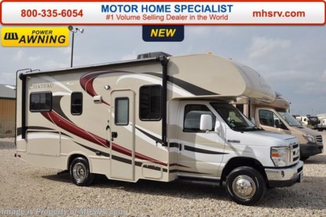 /TX 7-25-16 &lt;a href=&quot;http://www.mhsrv.com/thor-motor-coach/&quot;&gt;&lt;img src=&quot;http://www.mhsrv.com/images/sold-thor.jpg&quot; width=&quot;383&quot; height=&quot;141&quot; border=&quot;0&quot; /&gt;&lt;/a&gt;      *#1 Volume Selling Motor Home Dealer in the World. MSRP $83,837. New 2016 Thor Motor Coach Chateau Class C RV Model 23U with Ford E-450 chassis, Ford Triton V-10 engine &amp; 8,000 lb. trailer hitch. This unit measures approximately 24 feet 10 inches in length. Optional equipment includes the new HD-Max exterior color, 15.0 K BTU A/C upgrade, heated holding tanks, wheel liners and a back up monitor. The Chateau Class C RV has an incredible list of standard features for 2016 as well including Mega exterior storage, power windows and locks, power patio awning with integrated LED lighting, roof ladder, in-dash media center w/DVD/CD/AM/FM &amp; Bluetooth, deluxe exterior mirrors, bunk ladder, refrigerator, microwave, flip-up counter-top extension, large TV on swivel in cab-over, power vent in bath, skylight above shower, 4000 Onan generator, auto transfer switch, roof A/C, cab A/C, battery disconnect switch, auxiliary battery, gas/electric water heater and much more. For additional information, brochures, and videos please visit Motor Home Specialist at  MHSRV .com or Call 800-335-6054. At Motor Home Specialist we DO NOT charge any prep or orientation fees like you will find at other dealerships. All sale prices include a 200 point inspection, interior and exterior wash &amp; detail of vehicle, a thorough coach orientation with an MHS technician, an RV Starter&#39;s kit, a night stay in our delivery park featuring landscaped and covered pads with full hook-ups and much more. Free airport shuttle available with purchase for out-of-town buyers. Read From THOUSANDS of Testimonials at MHSRV .com and See What They Had to Say About Their Experience at Motor Home Specialist. WHY PAY MORE?...... WHY SETTLE FOR LESS? 
