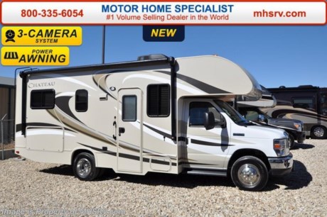/AZ 6/28/16 &lt;a href=&quot;http://www.mhsrv.com/thor-motor-coach/&quot;&gt;&lt;img src=&quot;http://www.mhsrv.com/images/sold-thor.jpg&quot; width=&quot;383&quot; height=&quot;141&quot; border=&quot;0&quot; /&gt;&lt;/a&gt;   *#1 Volume Selling Motor Home Dealer in the World. MSRP $87,517. New 2016 Thor Motor Coach Chateau Class C RV Model 23U with Ford E-450 chassis, Ford Triton V-10 engine &amp; 8,000 lb. trailer hitch. This unit measures approximately 24 feet 10 inches in length. Optional equipment includes the all new HD-Max exterior color, convection microwave, 3 burner range with oven, leatherette booth dinette with Dream Dinette mechanism, child safety tether, 12V attic fan, upgraded A/C, exterior shower, heated holding tanks, second auxiliary battery, wheel liners, keyless cab entry, valve stem extenders, spare tire, back up monitor, heated &amp; remote exterior mirrors with side cameras, leatherette driver &amp; passenger chairs, cockpit carpet mat and dash applique. The Chateau Class C RV has an incredible list of standard features for 2016 as well including Mega exterior storage, power windows and locks, power patio awning with integrated LED lighting, roof ladder, in-dash media center w/DVD/CD/AM/FM &amp; Bluetooth, deluxe exterior mirrors, bunk ladder, refrigerator, oven, microwave, flip-up counter-top extension, large TV on swivel in cab-over, power vent in bath, skylight above shower, 4000 Onan generator, auto transfer switch, roof A/C, cab A/C, battery disconnect switch, auxiliary battery, gas/electric water heater and much more. For additional information, brochures, and videos please visit Motor Home Specialist at  MHSRV .com or Call 800-335-6054. At Motor Home Specialist we DO NOT charge any prep or orientation fees like you will find at other dealerships. All sale prices include a 200 point inspection, interior and exterior wash &amp; detail of vehicle, a thorough coach orientation with an MHS technician, an RV Starter&#39;s kit, a night stay in our delivery park featuring landscaped and covered pads with full hook-ups and much more. Free airport shuttle available with purchase for out-of-town buyers. Read From THOUSANDS of Testimonials at MHSRV .com and See What They Had to Say About Their Experience at Motor Home Specialist. WHY PAY MORE?...... WHY SETTLE FOR LESS? 
