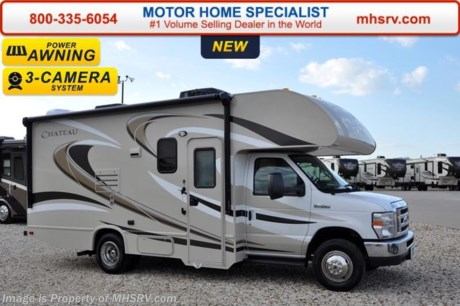 /TX 6/28/16 &lt;a href=&quot;http://www.mhsrv.com/thor-motor-coach/&quot;&gt;&lt;img src=&quot;http://www.mhsrv.com/images/sold-thor.jpg&quot; width=&quot;383&quot; height=&quot;141&quot; border=&quot;0&quot; /&gt;&lt;/a&gt;   #1 Volume Selling Motor Home Dealer in the World. MSRP $86,917. New 2016 Thor Motor Coach Chateau Class C RV Model 22B with Ford E-450 chassis, Ford Triton V-10 engine &amp; 8,000 lb. trailer hitch. This unit measures approximately 24 feet in length. Optional equipment includes the all new HD-Max exterior color, convection microwave, 3 burner range with oven, leatherette booth dinette, child safety tether, 12V attic fan, upgraded A/C, outside shower, heated holding tanks, second auxiliary battery, wheel liners, keyless cab entry, valve stem extenders, spare tire, back-up monitor, remote exterior mirrors with side cameras, leatherette driver/passenger seats, cockpit carpet mat and dash applique. The Chateau Class C RV has an incredible list of standard features for 2016 as well including power windows and locks, power patio awning with integrated LED lighting, roof ladder, in-dash media center w/DVD/CD/AM/FM &amp; Bluetooth, deluxe exterior mirrors, bunk ladder, refrigerator, microwave, flip-up counter-top extension, large TV on swivel in cab-over, 4000 Onan generator, auto transfer switch, roof A/C, cab A/C, battery disconnect switch, auxiliary battery, gas/electric water heater and much more. For additional information, brochures, and videos please visit Motor Home Specialist at  MHSRV .com or Call 800-335-6054. At Motor Home Specialist we DO NOT charge any prep or orientation fees like you will find at other dealerships. All sale prices include a 200 point inspection, interior and exterior wash &amp; detail of vehicle, a thorough coach orientation with an MHS technician, an RV Starter&#39;s kit, a night stay in our delivery park featuring landscaped and covered pads with full hook-ups and much more. Free airport shuttle available with purchase for out-of-town buyers. Read From THOUSANDS of Testimonials at MHSRV .com and See What They Had to Say About Their Experience at Motor Home Specialist. WHY PAY MORE?...... WHY SETTLE FOR LESS? 