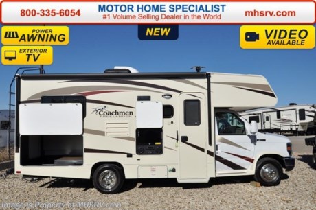 /TX 6-8-16 &lt;a href=&quot;http://www.mhsrv.com/coachmen-rv/&quot;&gt;&lt;img src=&quot;http://www.mhsrv.com/images/sold-coachmen.jpg&quot; width=&quot;383&quot; height=&quot;141&quot; border=&quot;0&quot;/&gt;&lt;/a&gt;
Family Owned &amp; Operated and the #1 Volume Selling Motor Home Dealer in the World as well as the #1 Coachmen Dealer in the World. &lt;object width=&quot;400&quot; height=&quot;300&quot;&gt;&lt;param name=&quot;movie&quot; value=&quot;http://www.youtube.com/v/fBpsq4hH-Ws?version=3&amp;amp;hl=en_US&quot;&gt;&lt;/param&gt;&lt;param name=&quot;allowFullScreen&quot; value=&quot;true&quot;&gt;&lt;/param&gt;&lt;param name=&quot;allowscriptaccess&quot; value=&quot;always&quot;&gt;&lt;/param&gt;&lt;embed src=&quot;http://www.youtube.com/v/fBpsq4hH-Ws?version=3&amp;amp;hl=en_US&quot; type=&quot;application/x-shockwave-flash&quot; width=&quot;400&quot; height=&quot;300&quot; allowscriptaccess=&quot;always&quot; allowfullscreen=&quot;true&quot;&gt;&lt;/embed&gt;&lt;/object&gt;  
MSRP $80,201. New 2016 Coachmen Freelander Model 21QBF. This Class C RV measures approximately 23 feet 11 inches in length and features a large U-shaped booth &amp; plenty of sleeping areas. This beautiful class C RV includes Coachmen&#39;s Lead Dog Package featuring tinted windows, 3 burner range with oven, stainless steel wheel inserts, back-up camera, power awning, LED exterior &amp; interior lighting, solar ready, rear ladder, 50 gallon freshwater tank, slide-out awnings (when applicable), 5,000 lb. hitch &amp; wire, glass door shower, Onan generator, 80&quot; long bed, roller bearing drawer glides, Azdel Composite sidewall, Thermo-foil counter-tops and Travel easy roadside assistance.  Additional options include a swivel passenger seat, exterior privacy windshield cover, spare tire, heated tanks, child safety net &amp; ladder, cockpit table, exterior entertainment center and a LCD TV with DVD player. The Coachmen Freelander 21QBF also features a Ford E-350 chassis, Ford V10 engine, a 55 gallon fuel tank and much more.  For additional coach information, brochures, window sticker, videos, photos, Freelander reviews, testimonials as well as additional information about Motor Home Specialist and our manufacturers&#39; please visit us at MHSRV .com or call 800-335-6054. At Motor Home Specialist we DO NOT charge any prep or orientation fees like you will find at other dealerships. All sale prices include a 200 point inspection, interior and exterior wash &amp; detail of vehicle, a thorough coach orientation with an MHS technician, an RV Starter&#39;s kit, a night stay in our delivery park featuring landscaped and covered pads with full hook-ups and much more. Free airport shuttle available with purchase for out-of-town buyers. WHY PAY MORE?... WHY SETTLE FOR LESS?  